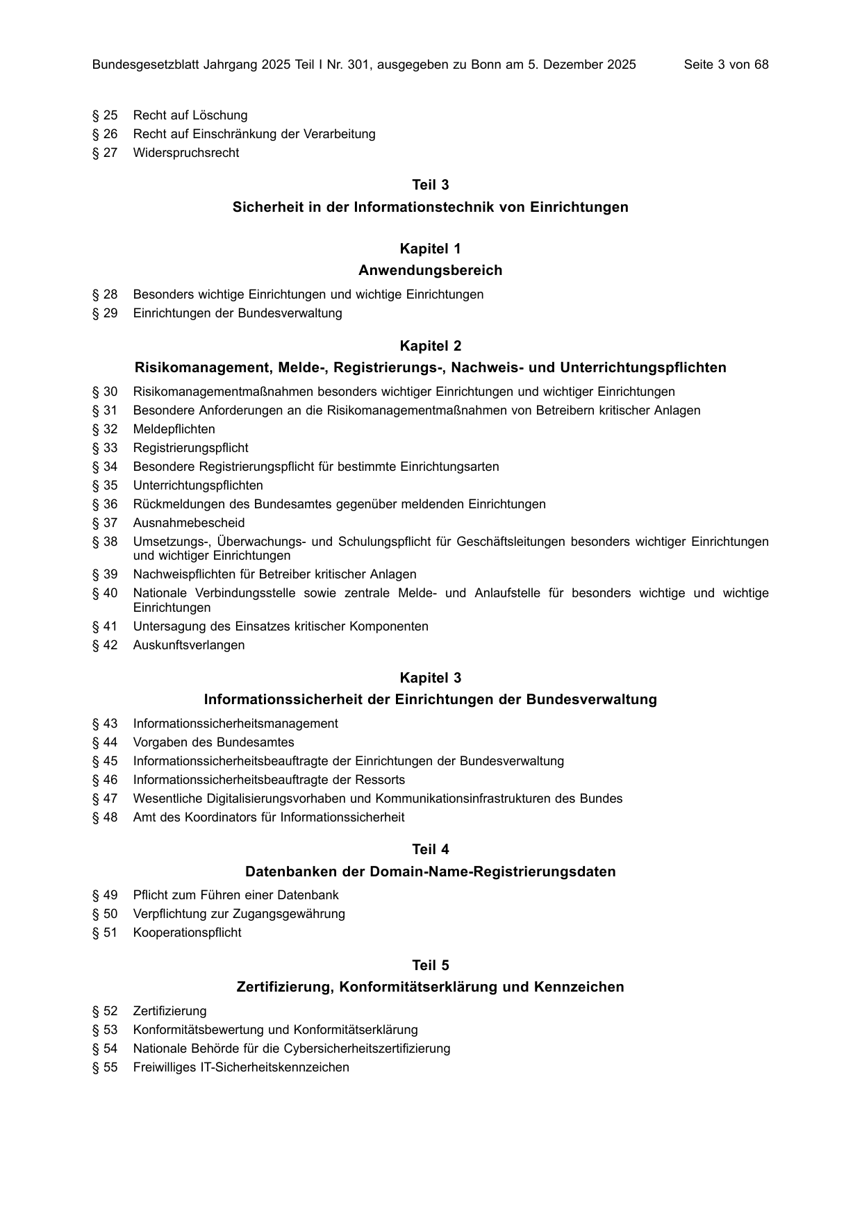 BGBl. 2025, Seite 3 — Originalseite als Abbildung