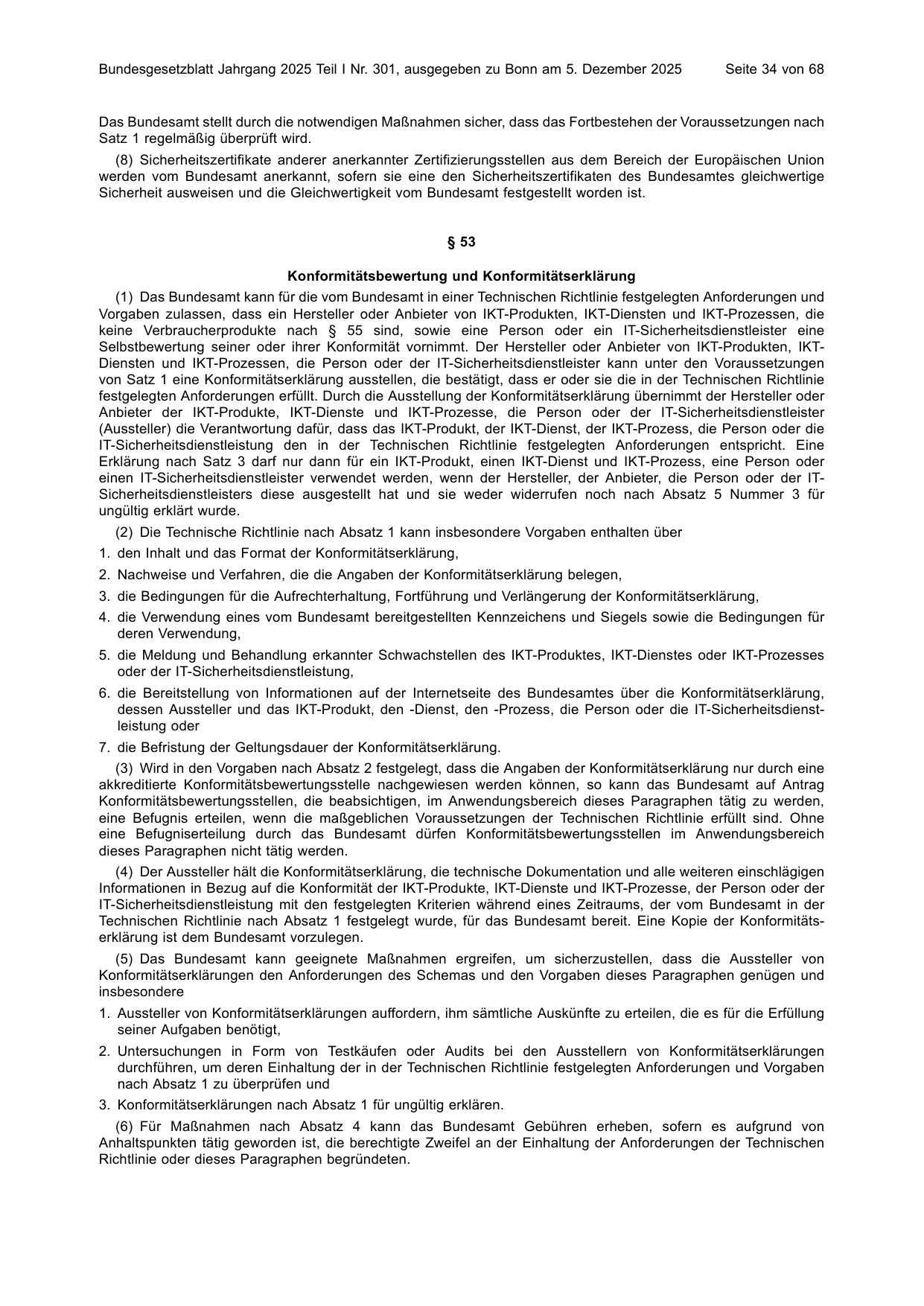 BGBl. 2025, Seite 34 — Originalseite als Abbildung