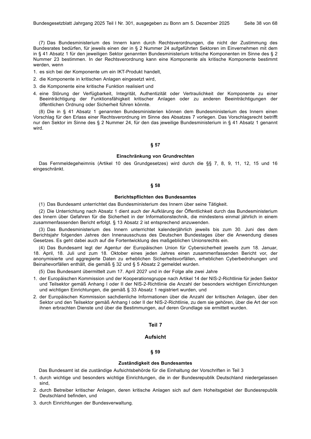BGBl. 2025, Seite 38 — Originalseite als Abbildung
