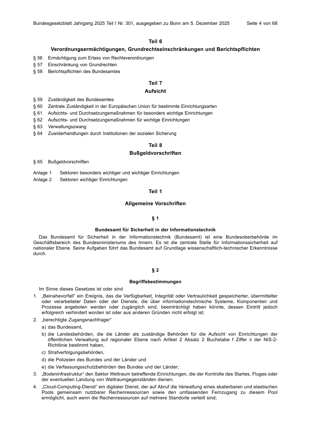 BGBl. 2025, Seite 4 — Originalseite als Abbildung