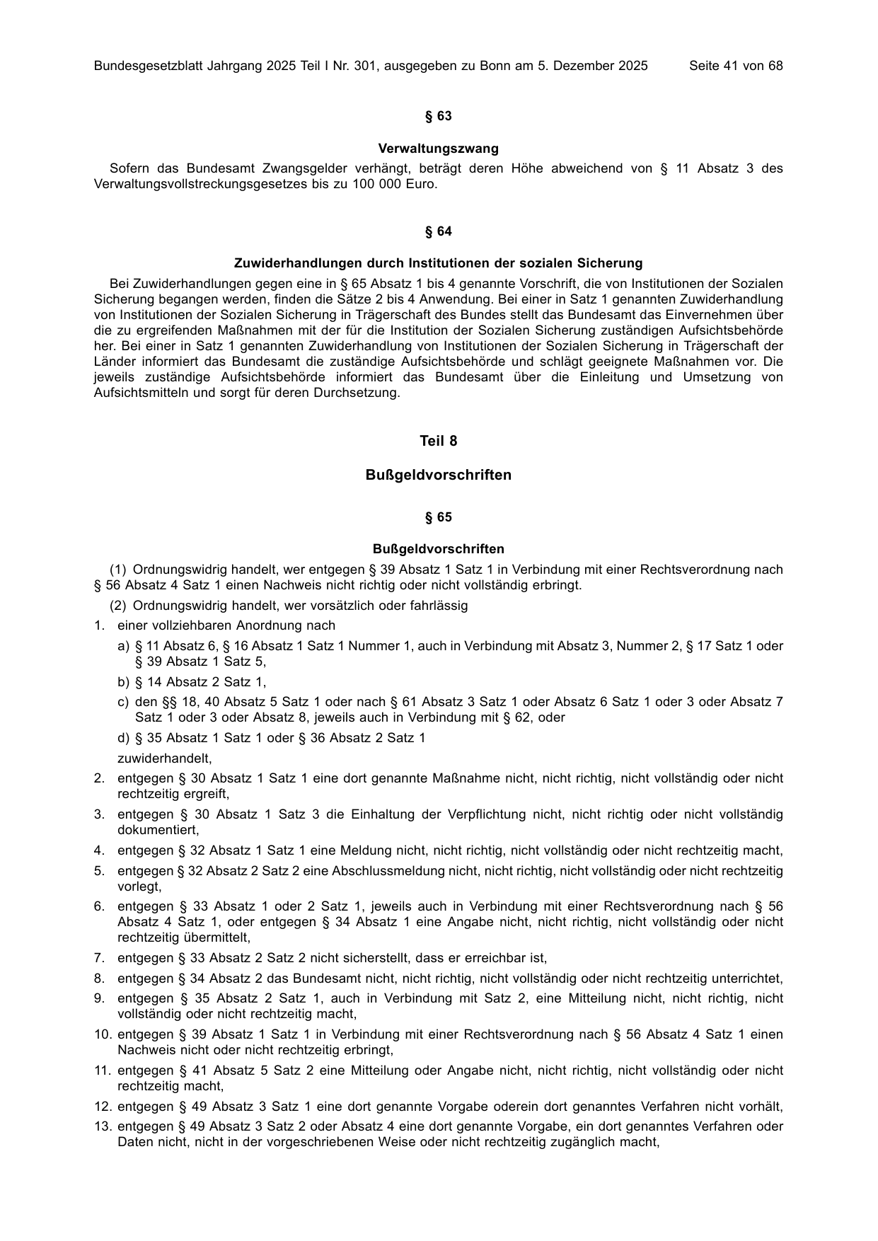 BGBl. 2025, Seite 41 — Originalseite als Abbildung