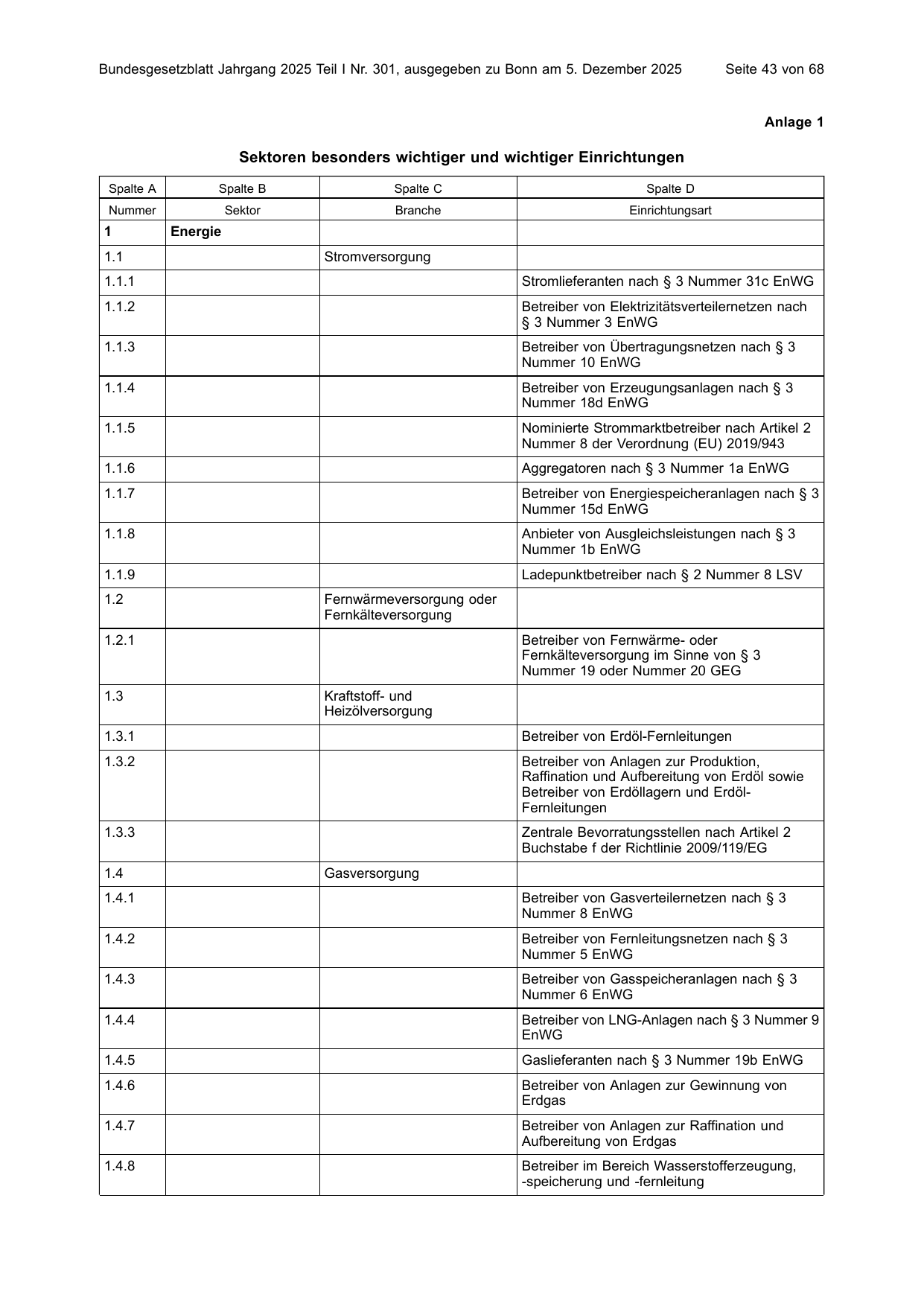 BGBl. 2025, Seite 43 — Originalseite als Abbildung