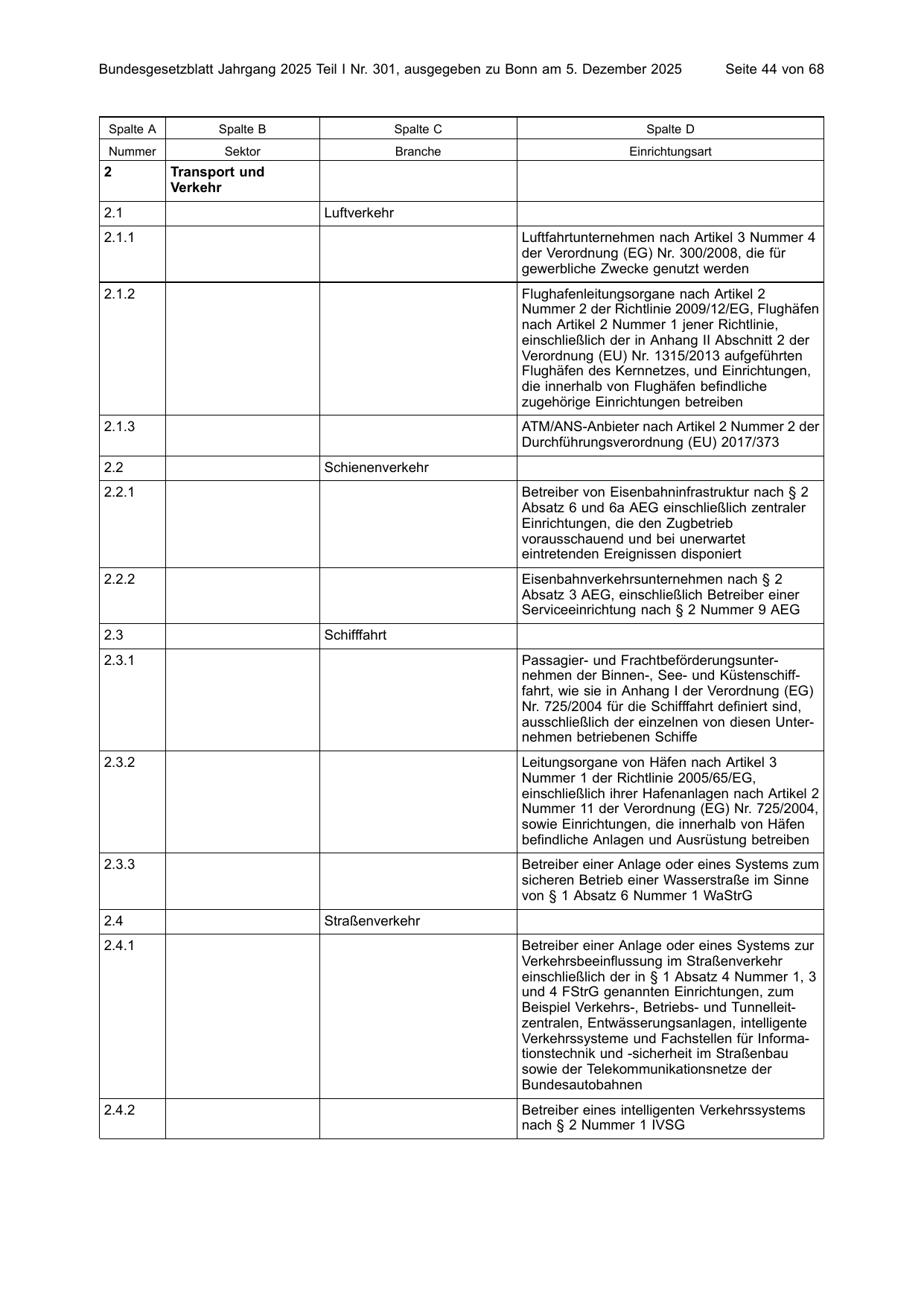 BGBl. 2025, Seite 44 — Originalseite als Abbildung