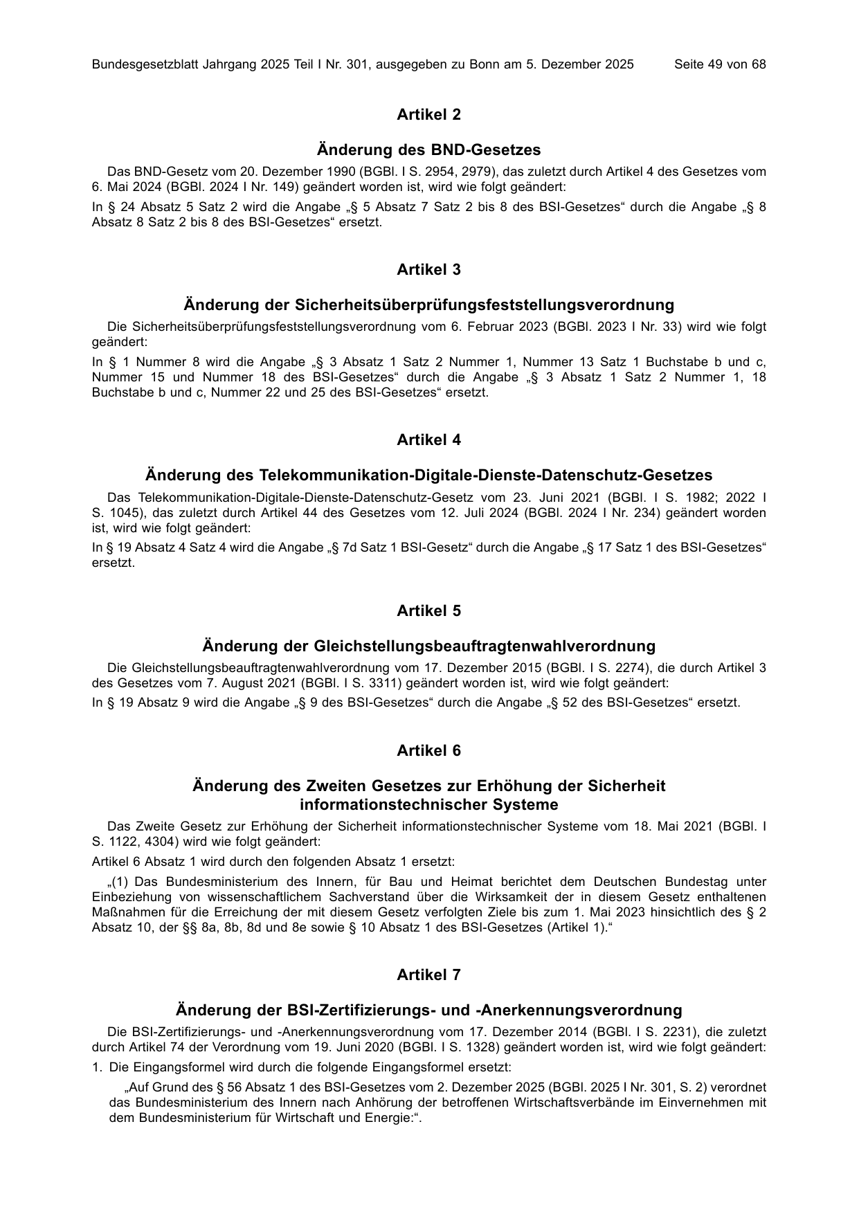 BGBl. 2025, Seite 49 — Originalseite als Abbildung