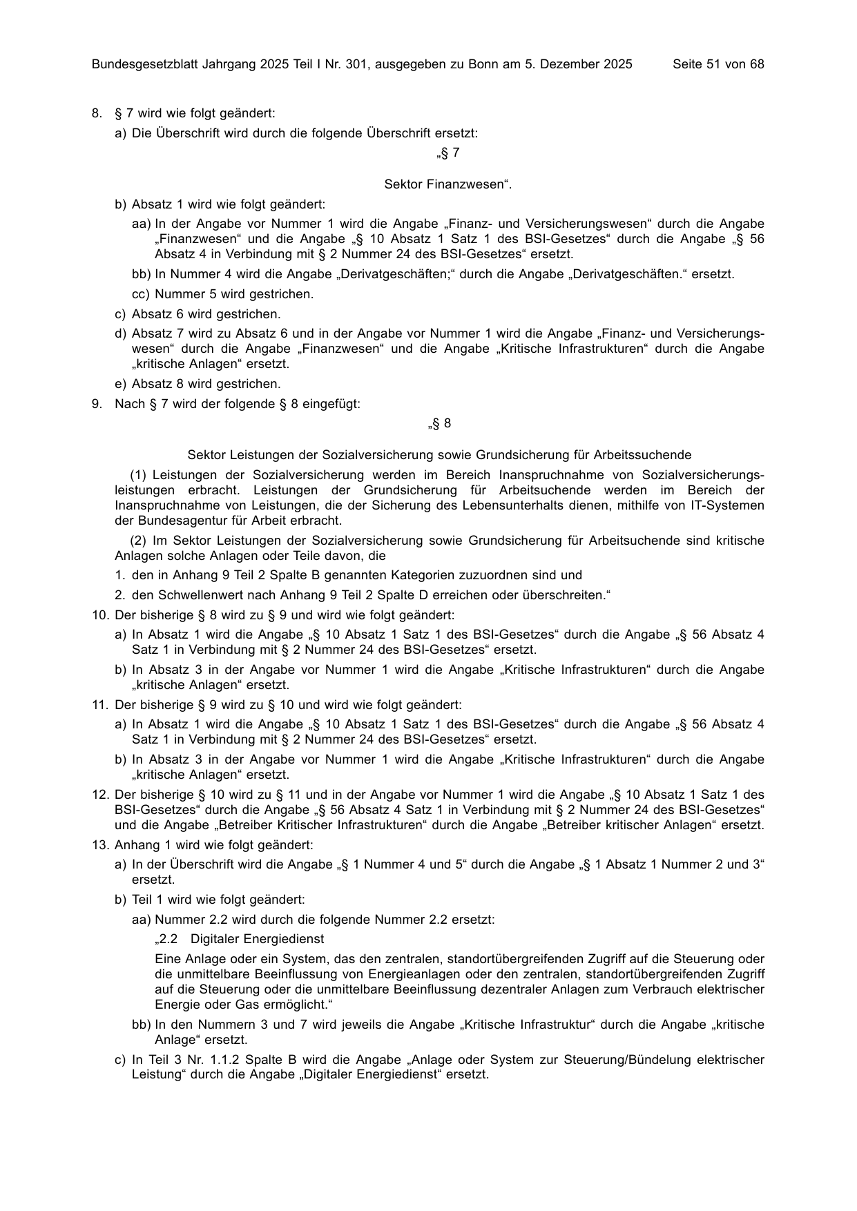 BGBl. 2025, Seite 51 — Originalseite als Abbildung