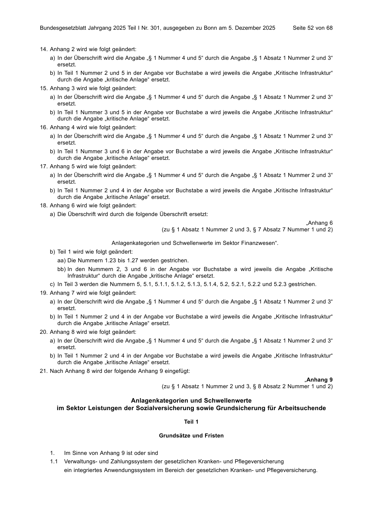 BGBl. 2025, Seite 52 — Originalseite als Abbildung
