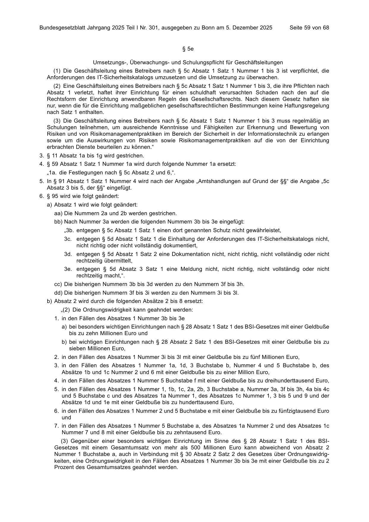BGBl. 2025, Seite 59 — Originalseite als Abbildung