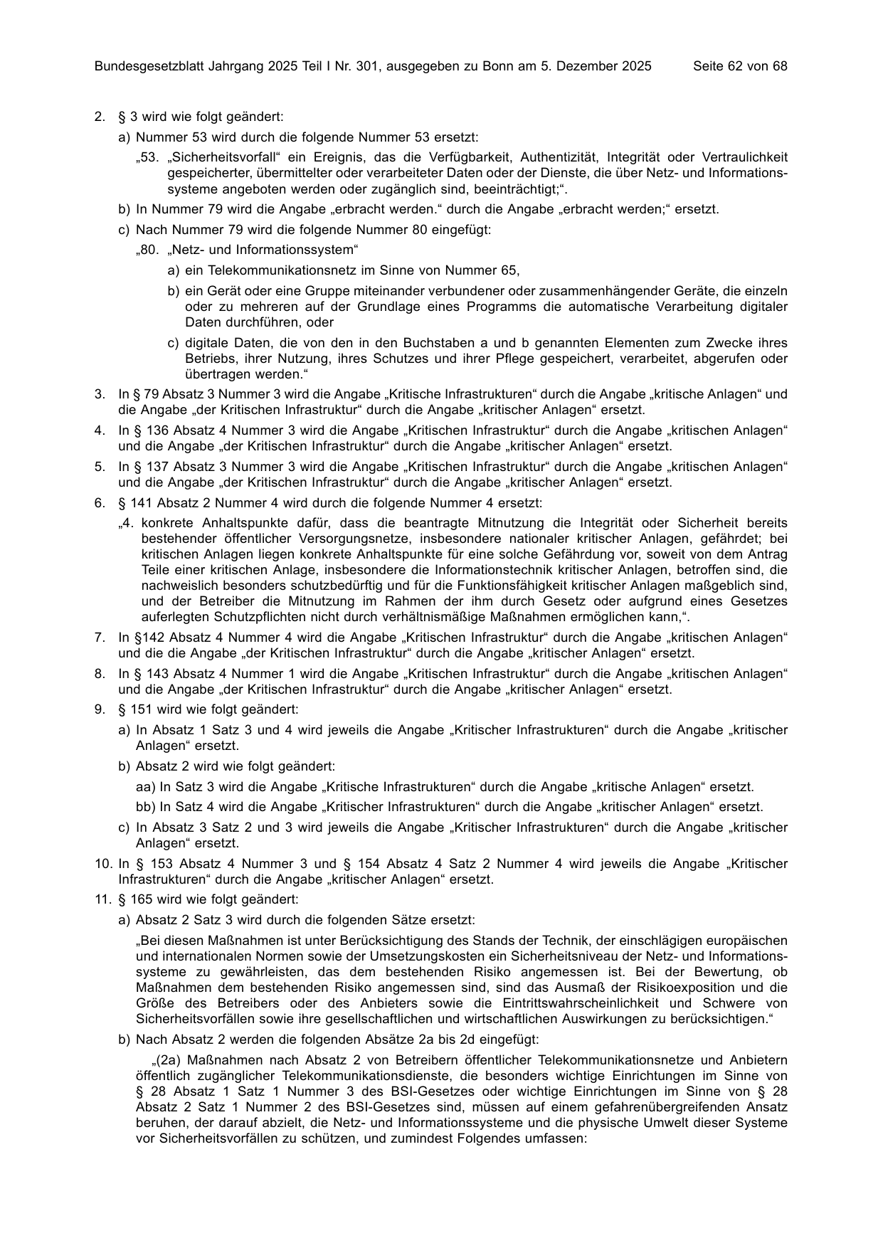 BGBl. 2025, Seite 62 — Originalseite als Abbildung