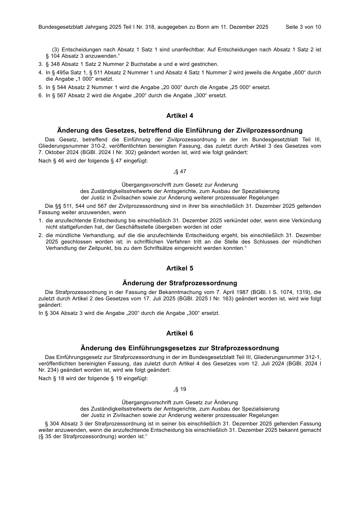 BGBl. 2025, Seite 3 — Originalseite als Abbildung