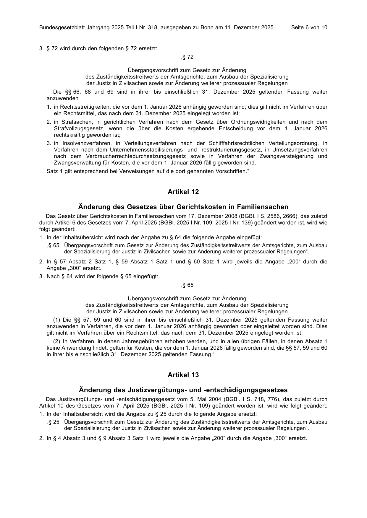 BGBl. 2025, Seite 6 — Originalseite als Abbildung