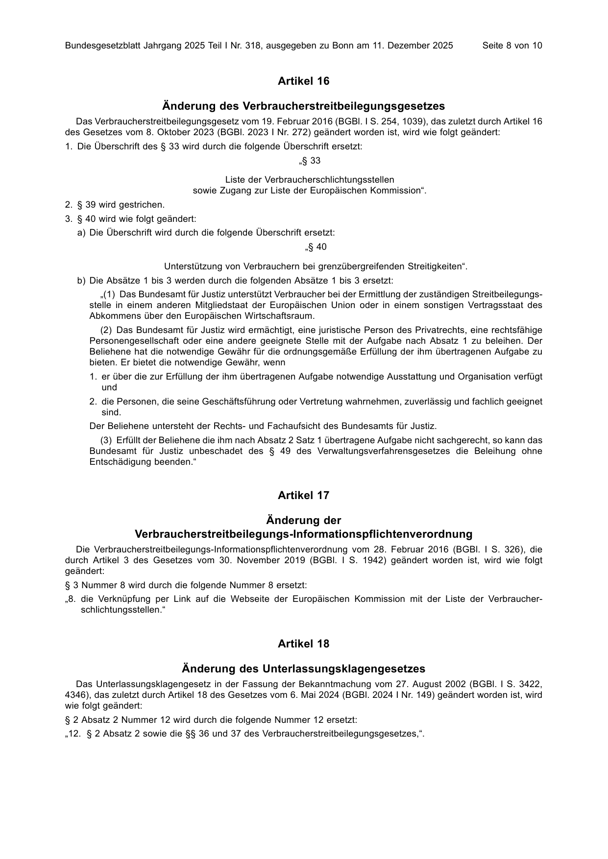 BGBl. 2025, Seite 8 — Originalseite als Abbildung