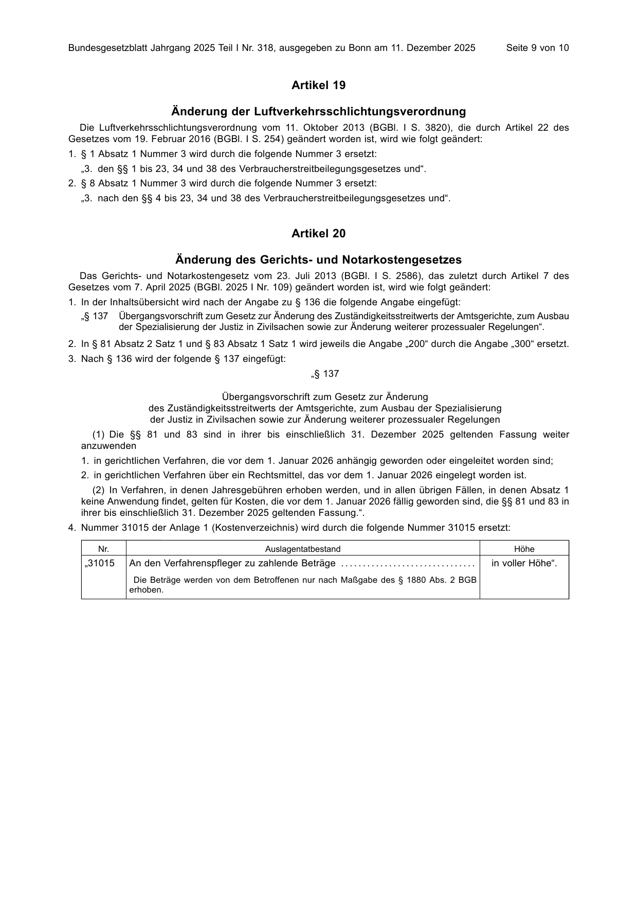 BGBl. 2025, Seite 9 — Originalseite als Abbildung