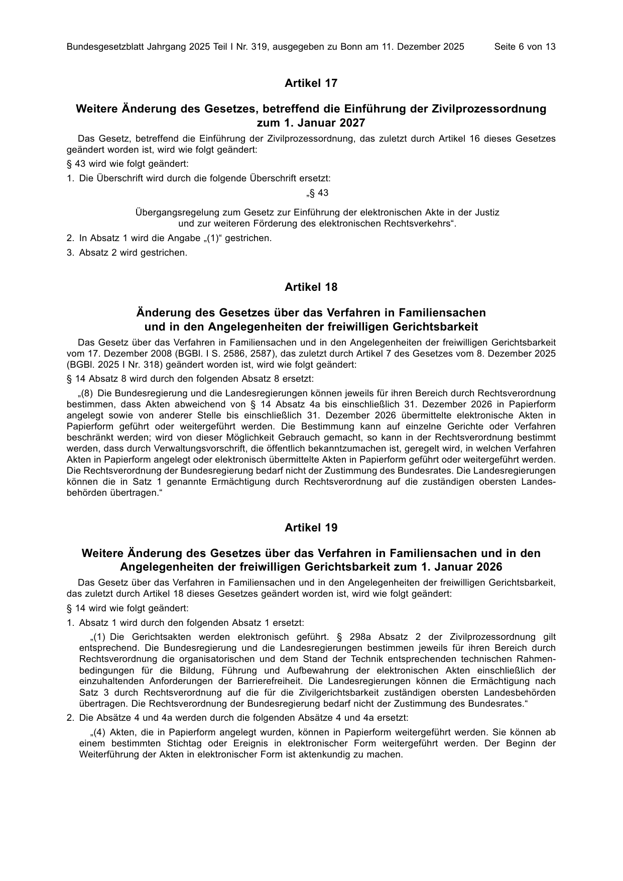 BGBl. 2025, Seite 6 — Originalseite als Abbildung