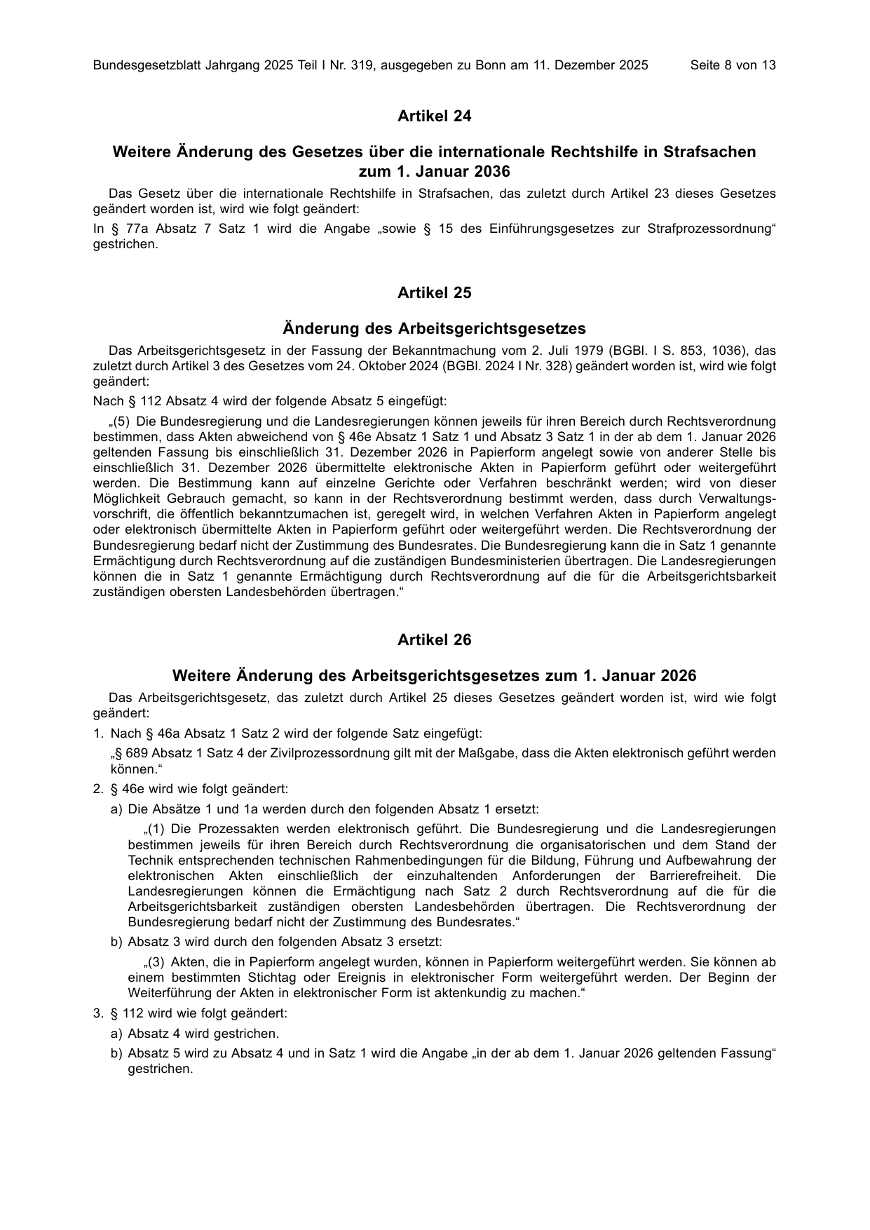 BGBl. 2025, Seite 8 — Originalseite als Abbildung