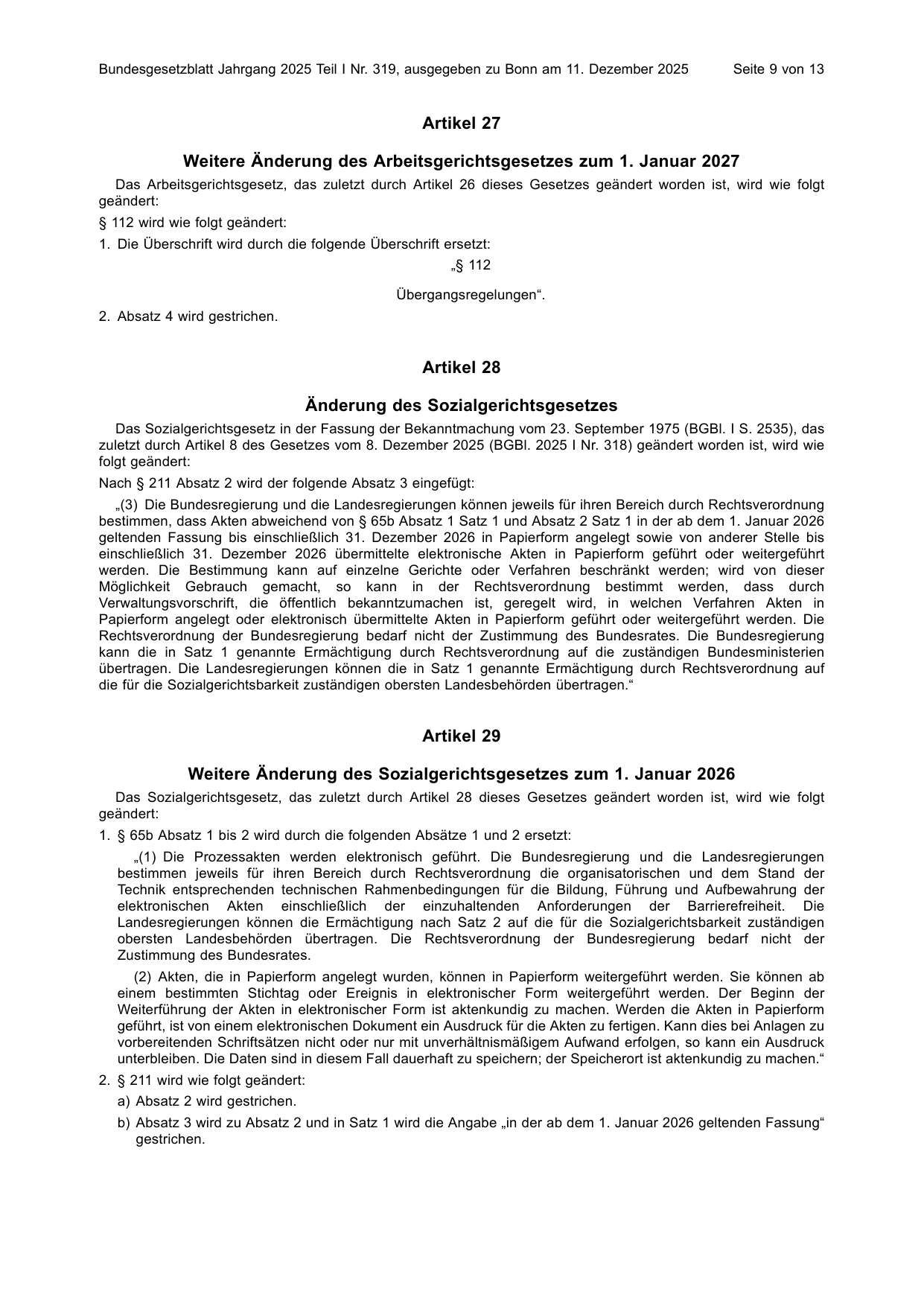BGBl. 2025, Seite 9 — Originalseite als Abbildung