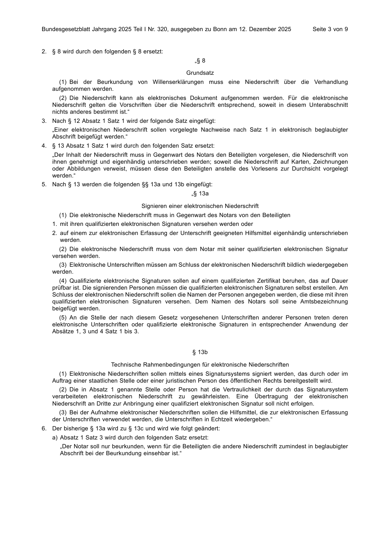 BGBl. 2025, Seite 3 — Originalseite als Abbildung