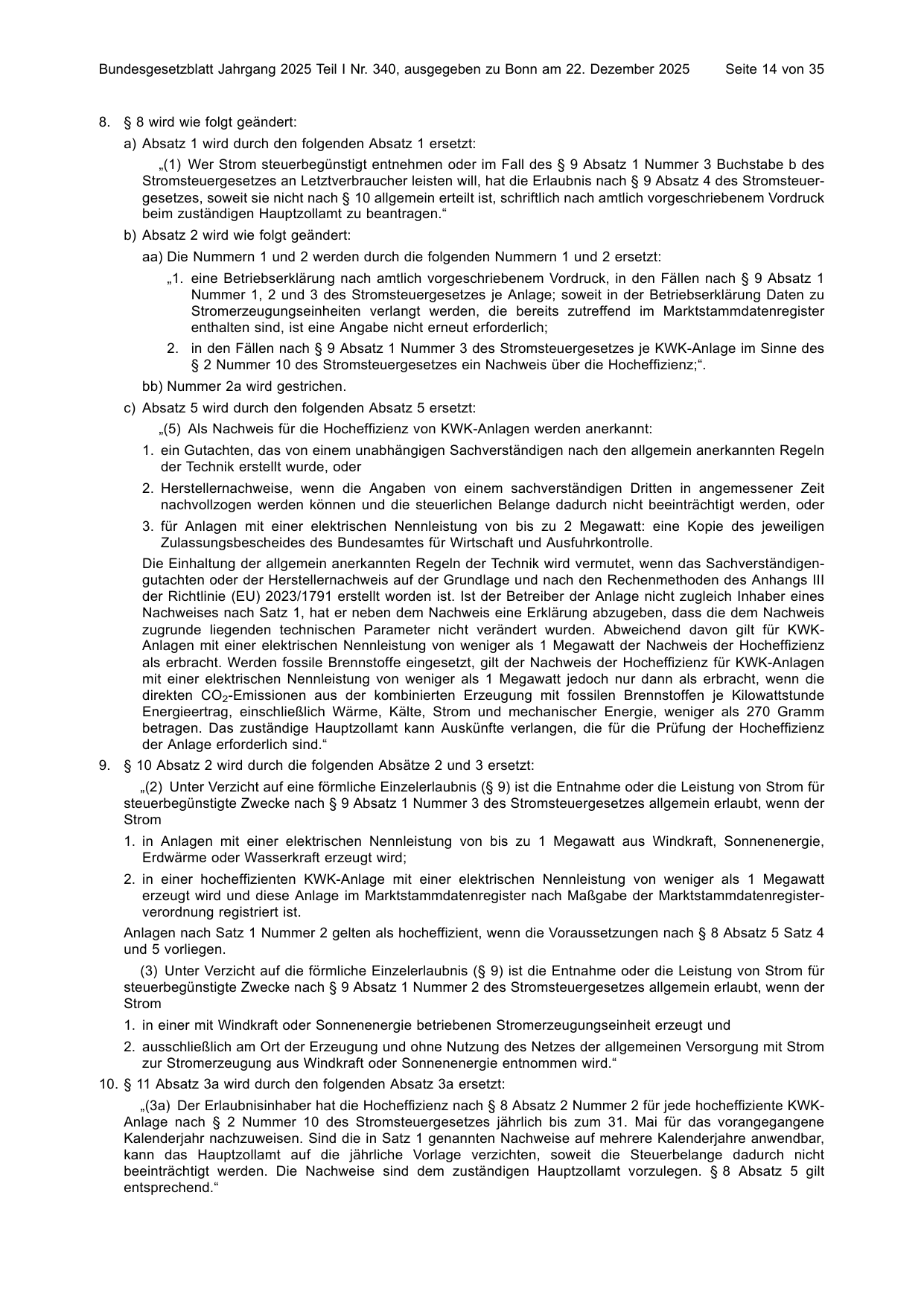 BGBl. 2025, Seite 14 — Originalseite als Abbildung