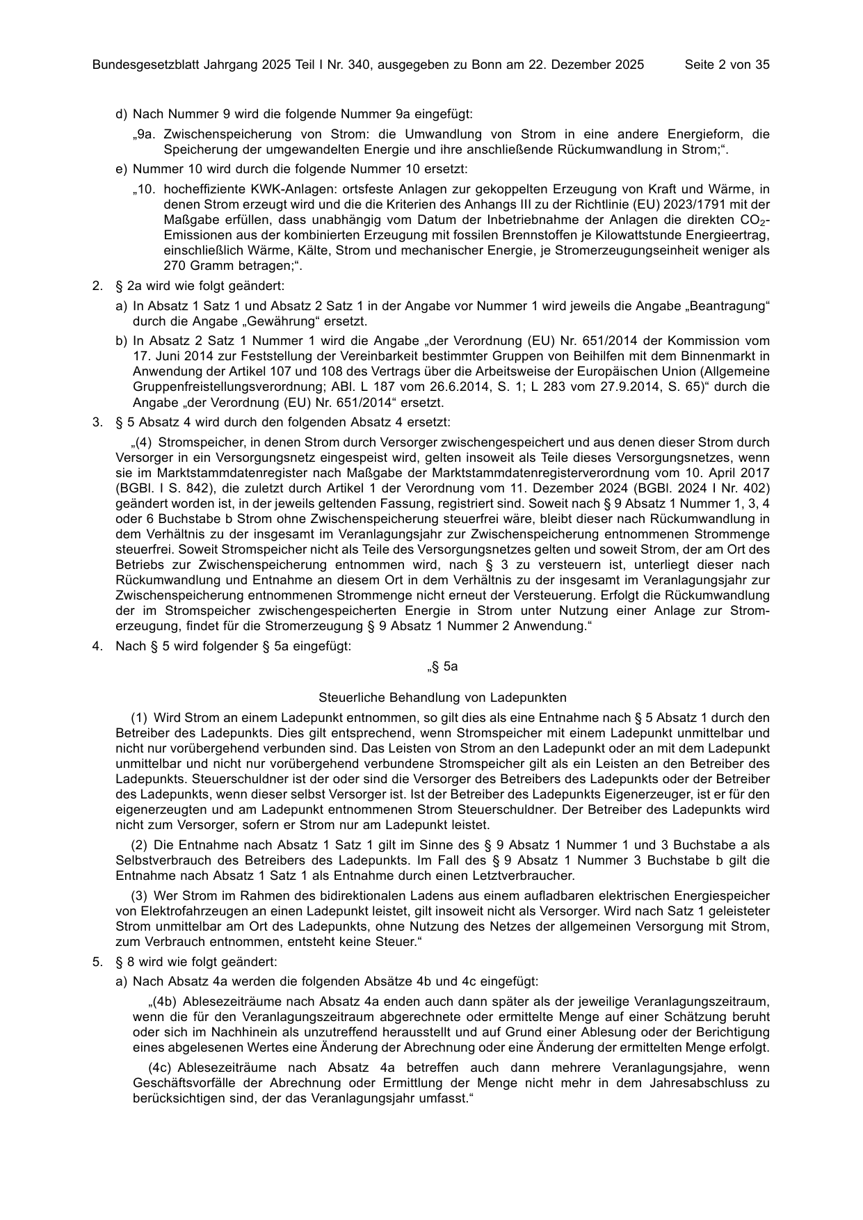 BGBl. 2025, Seite 2 — Originalseite als Abbildung