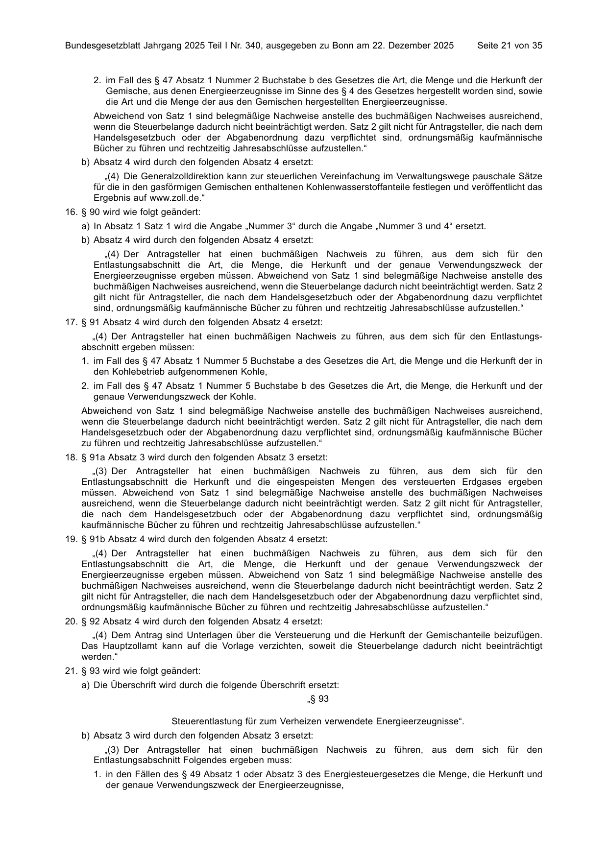 BGBl. 2025, Seite 21 — Originalseite als Abbildung