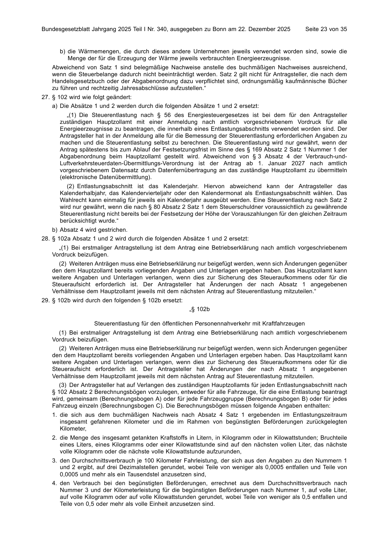 BGBl. 2025, Seite 23 — Originalseite als Abbildung