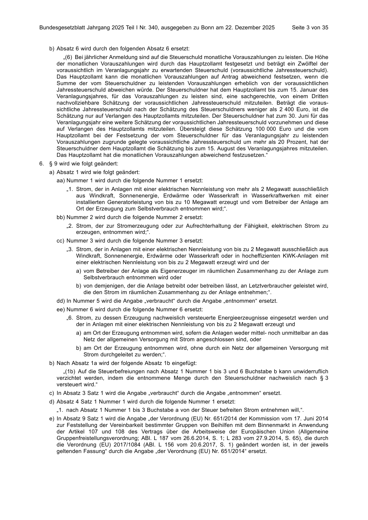 BGBl. 2025, Seite 3 — Originalseite als Abbildung
