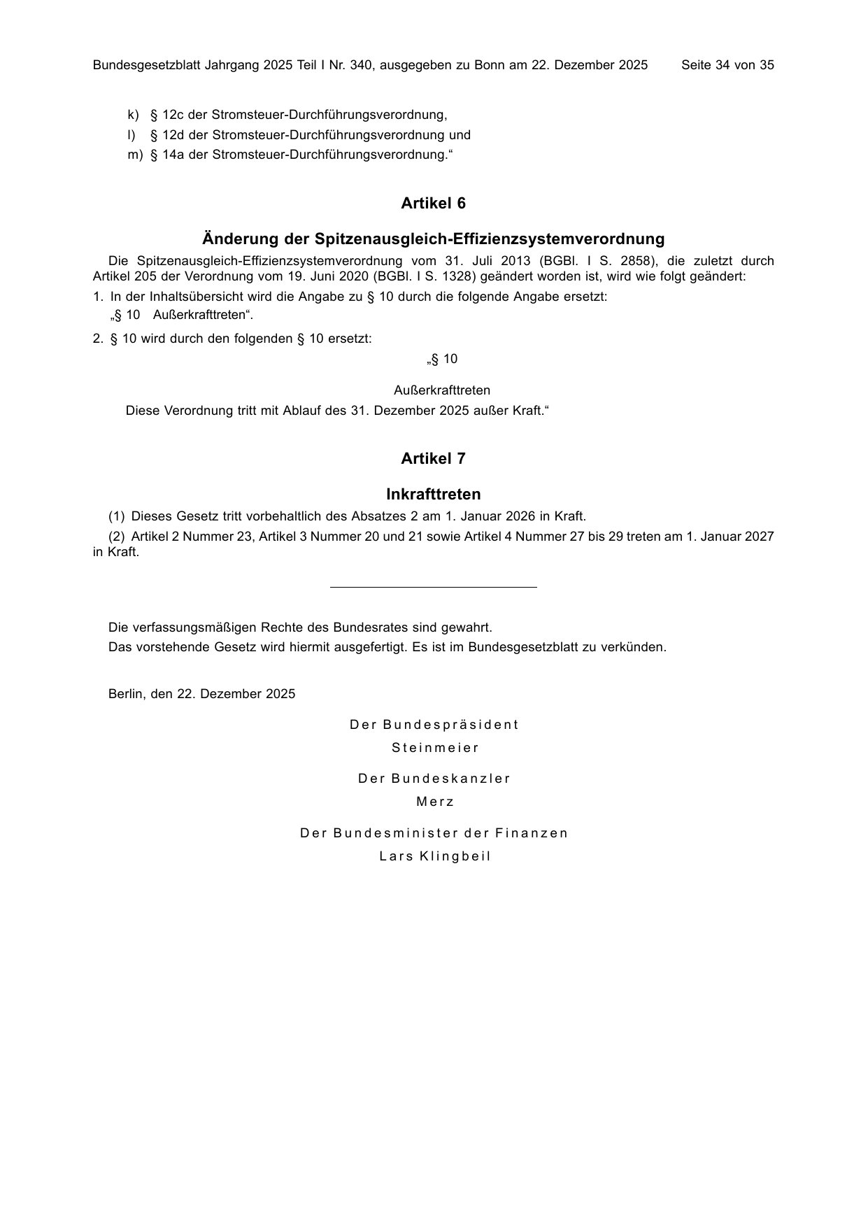 BGBl. 2025, Seite 34 — Originalseite als Abbildung