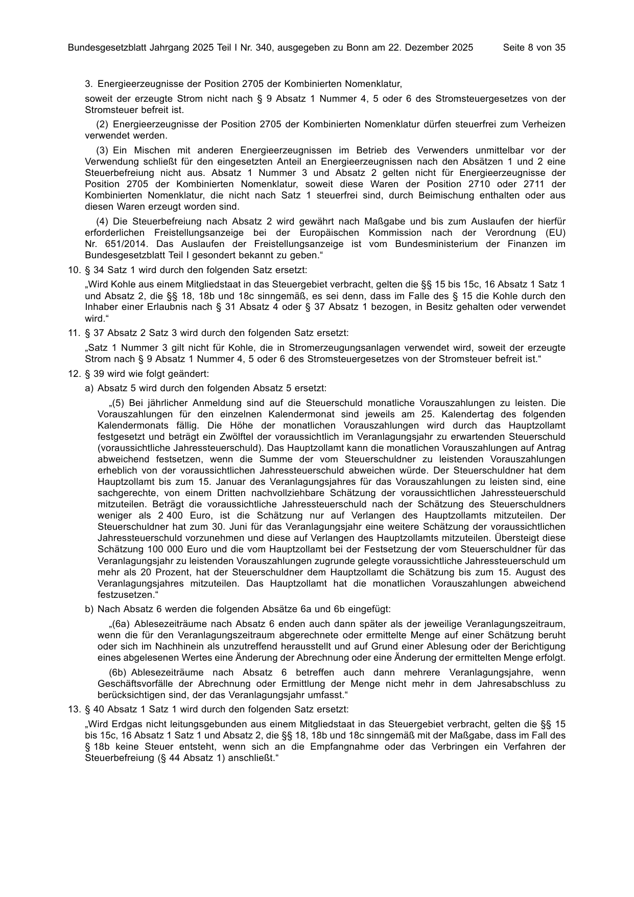 BGBl. 2025, Seite 8 — Originalseite als Abbildung
