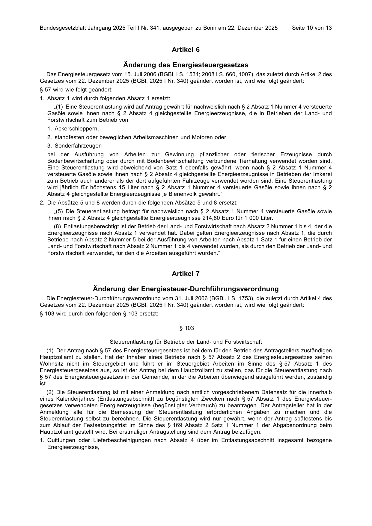 BGBl. 2025, Seite 10 — Originalseite als Abbildung