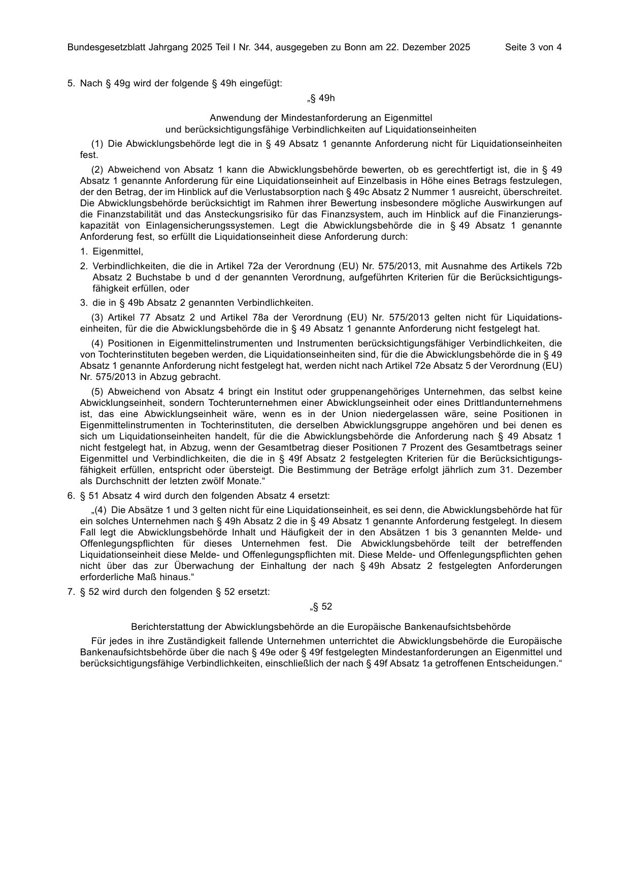 BGBl. 2025, Seite 3 — Originalseite als Abbildung