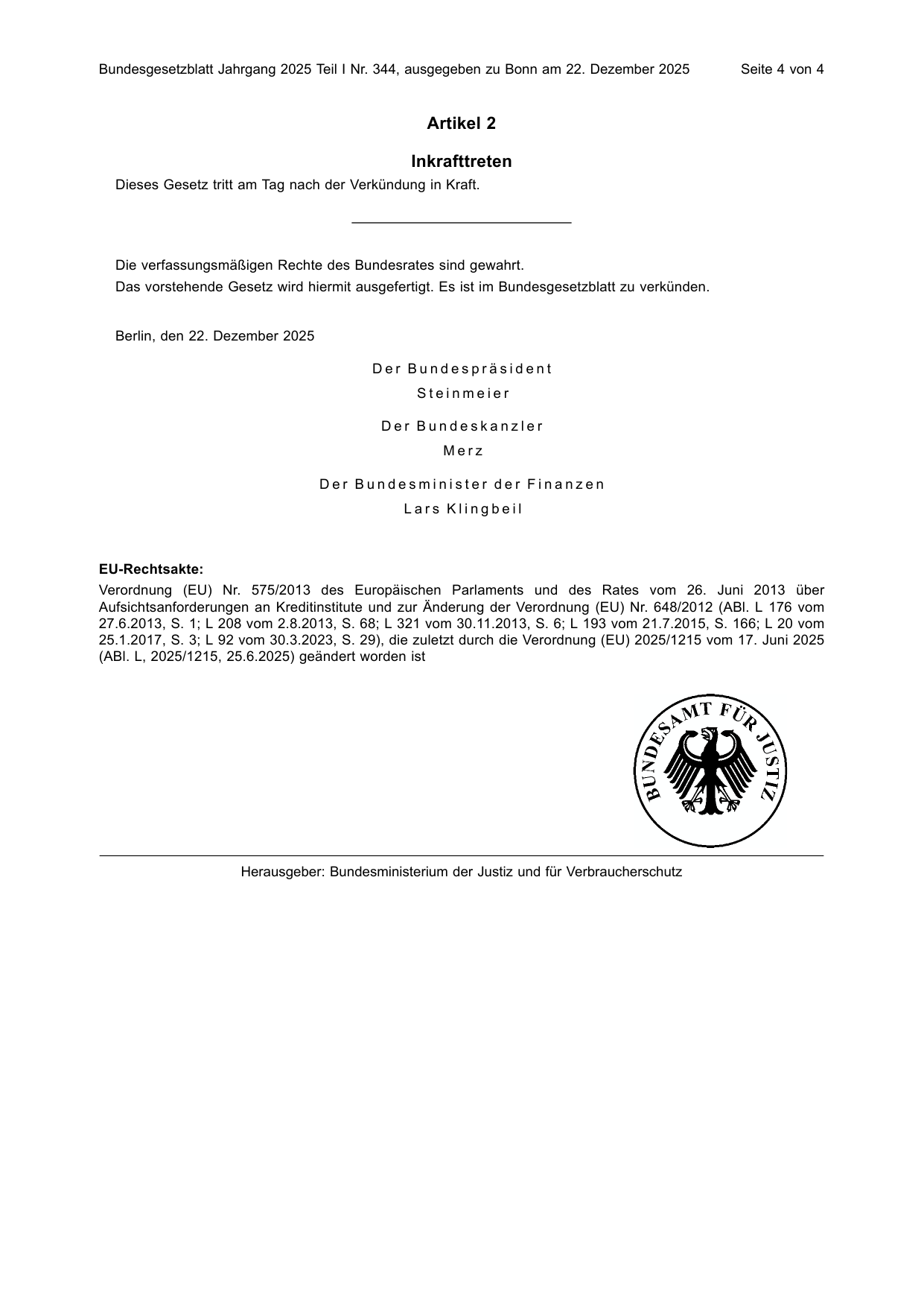 BGBl. 2025, Seite 4 — Originalseite als Abbildung
