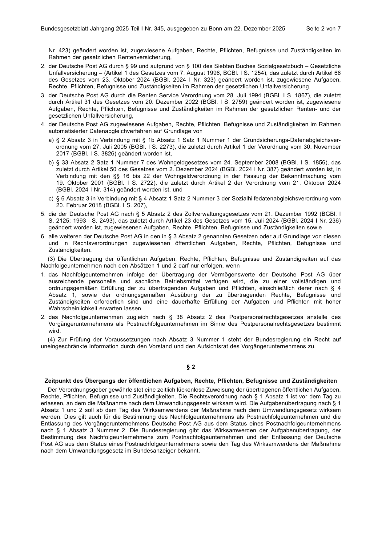 BGBl. 2025, Seite 2 — Originalseite als Abbildung