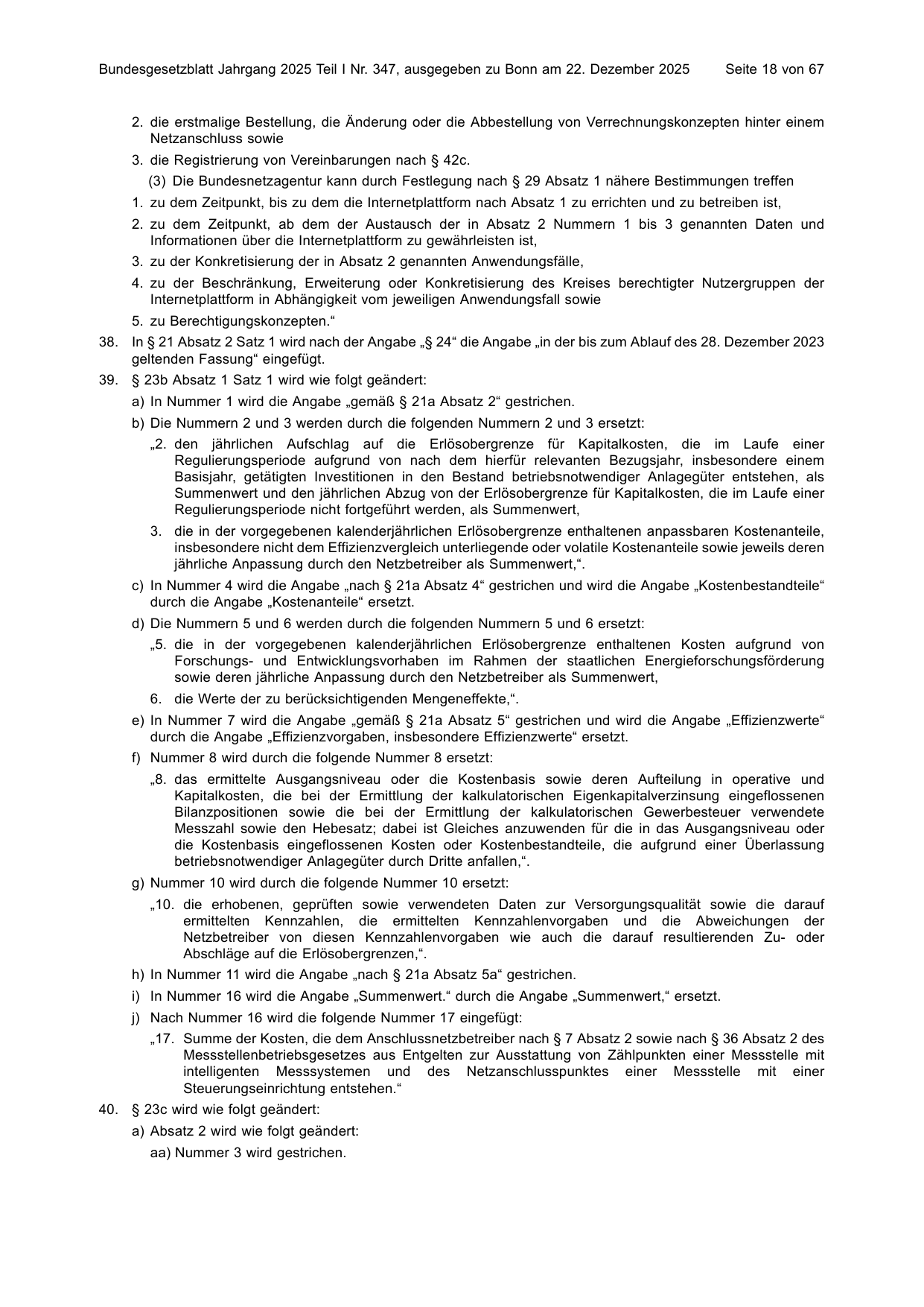 BGBl. 2025, Seite 18 — Originalseite als Abbildung