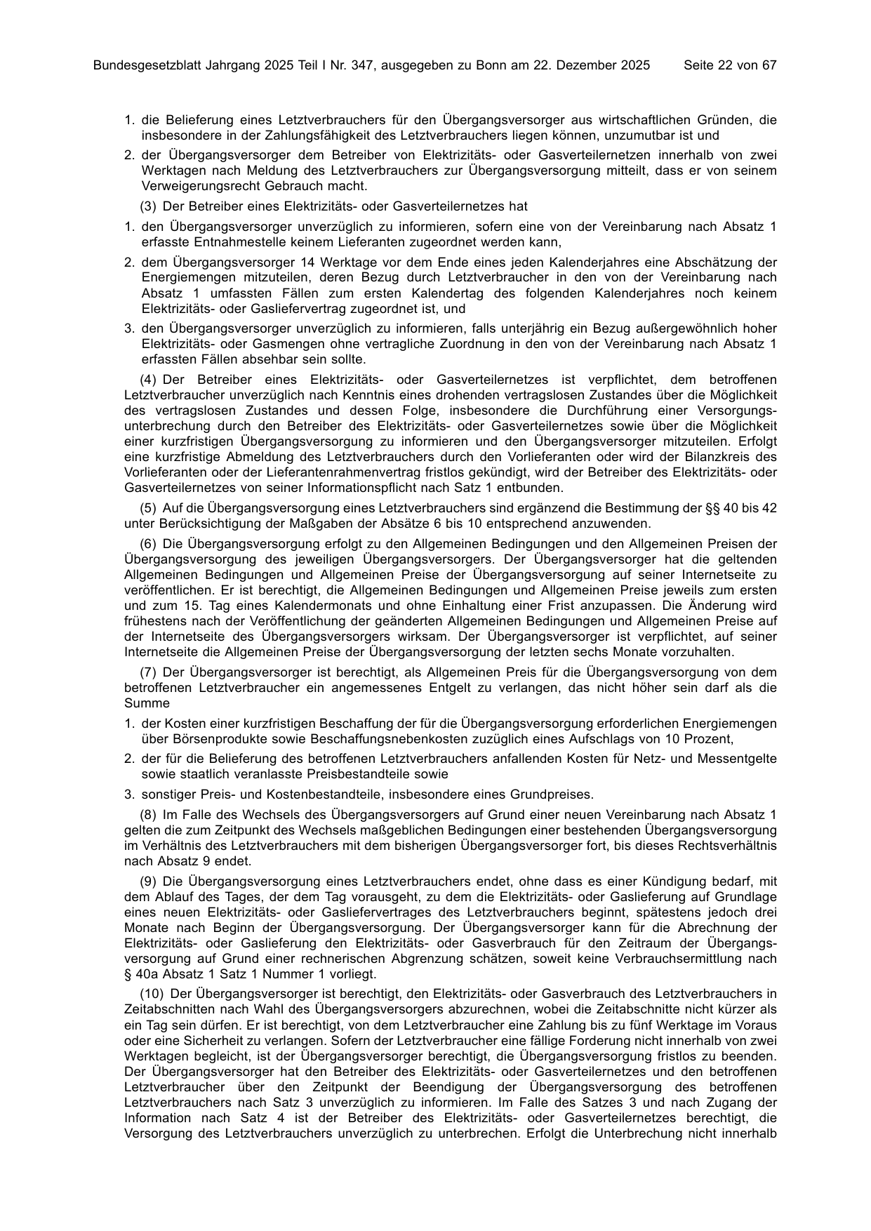 BGBl. 2025, Seite 22 — Originalseite als Abbildung