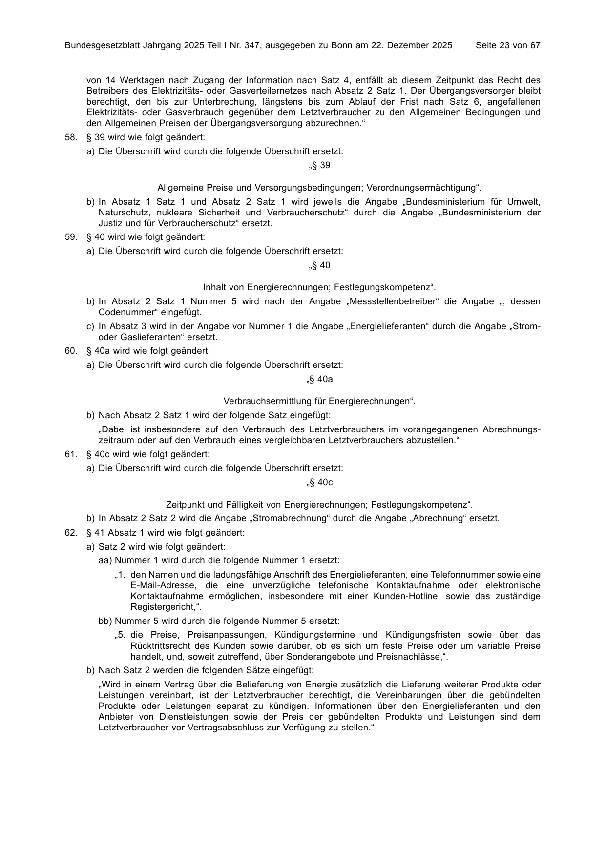 BGBl. 2025, Seite 23 — Originalseite als Abbildung