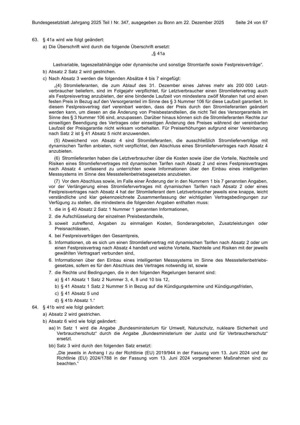 BGBl. 2025, Seite 24 — Originalseite als Abbildung