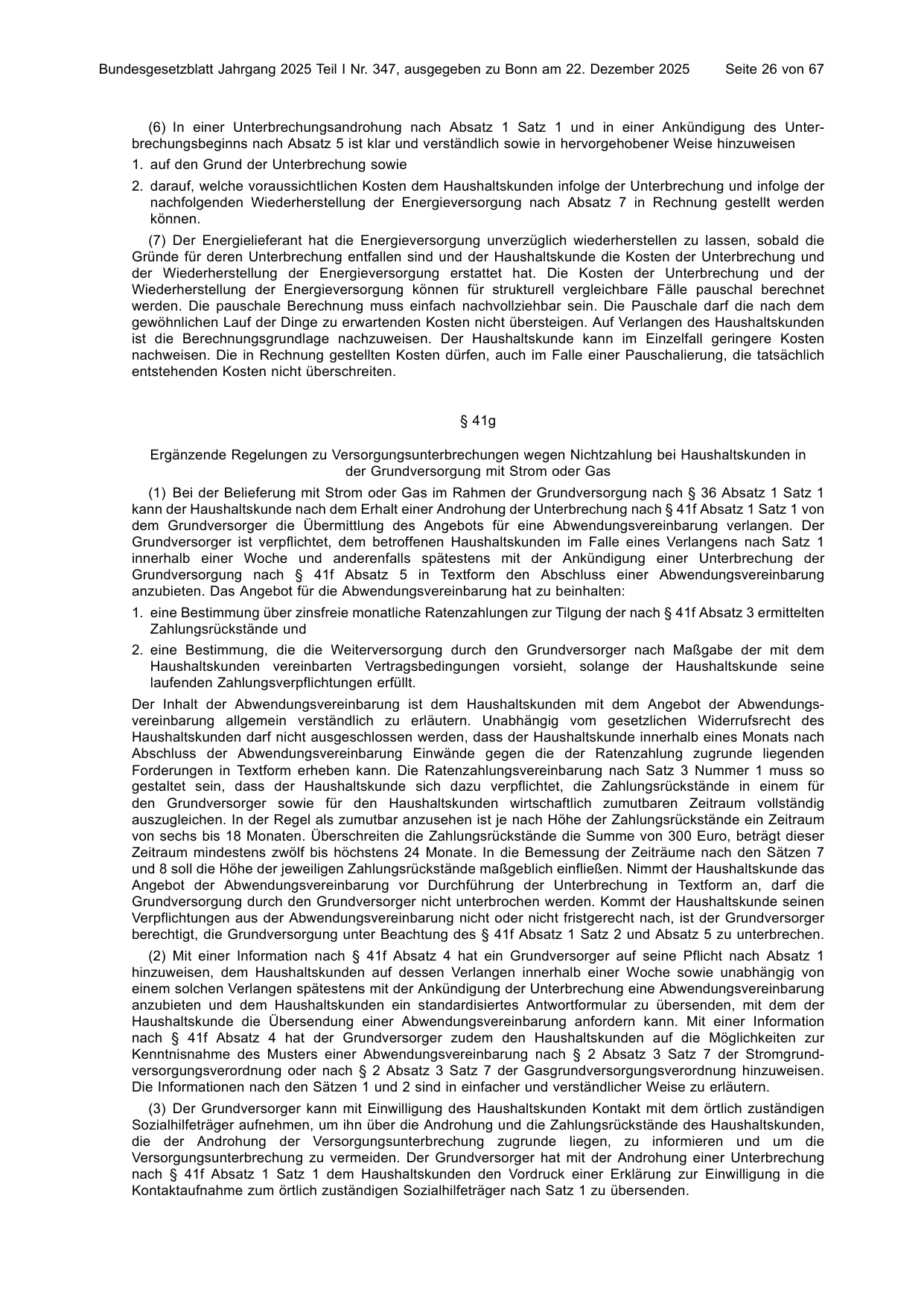 BGBl. 2025, Seite 26 — Originalseite als Abbildung