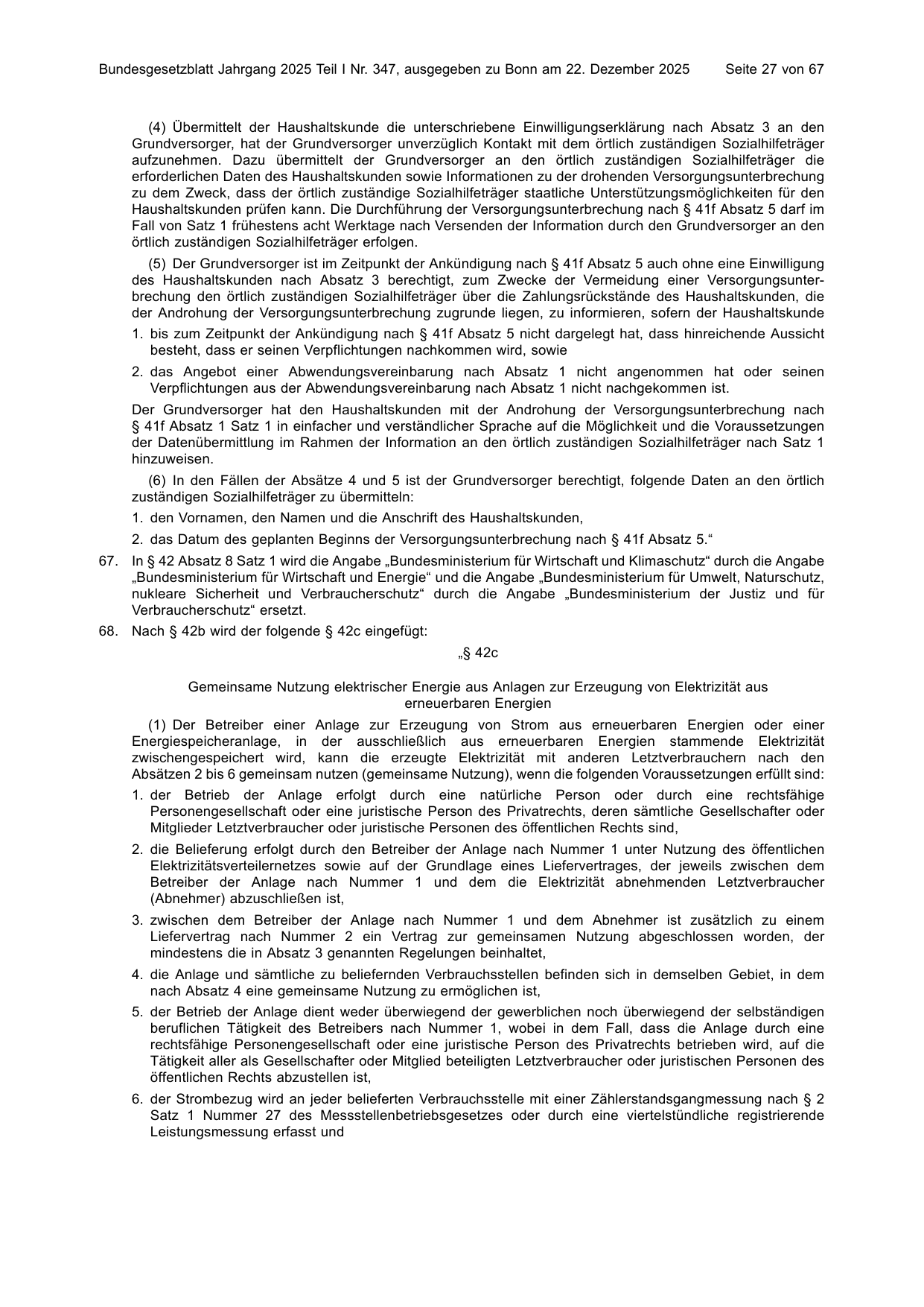 BGBl. 2025, Seite 27 — Originalseite als Abbildung