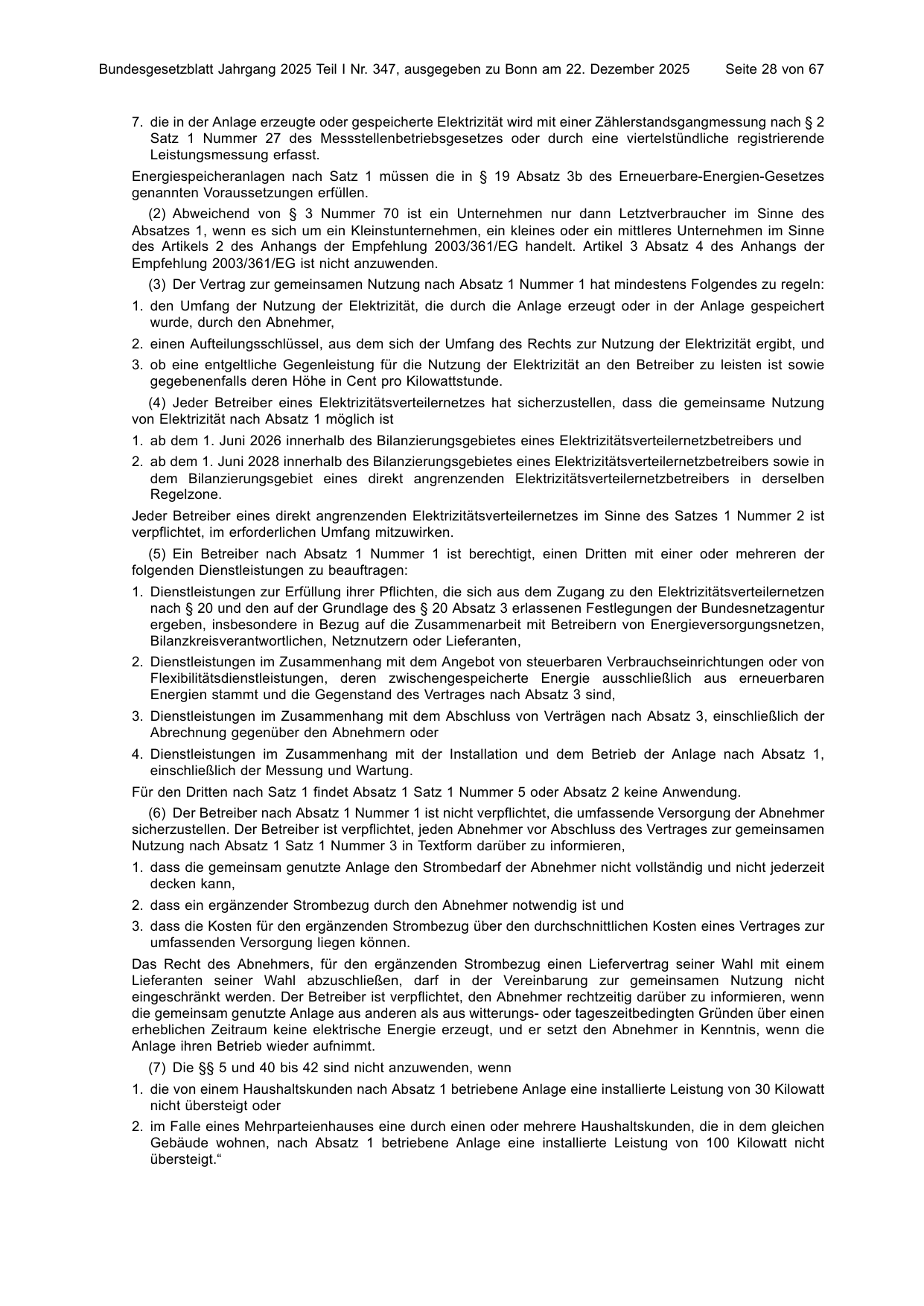 BGBl. 2025, Seite 28 — Originalseite als Abbildung