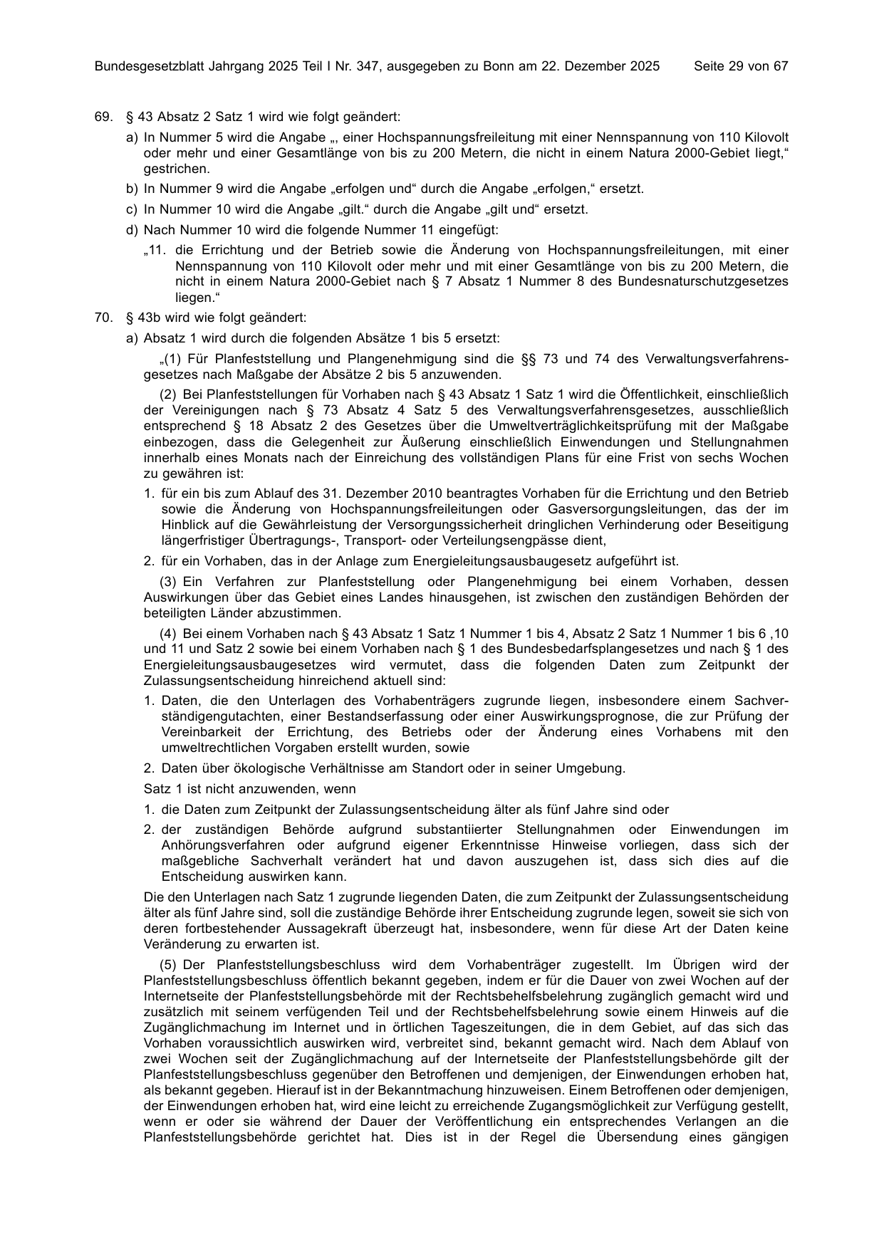 BGBl. 2025, Seite 29 — Originalseite als Abbildung