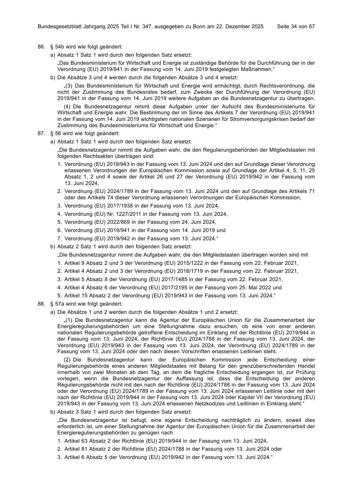 BGBl. 2025, Seite 34 — Originalseite als Abbildung