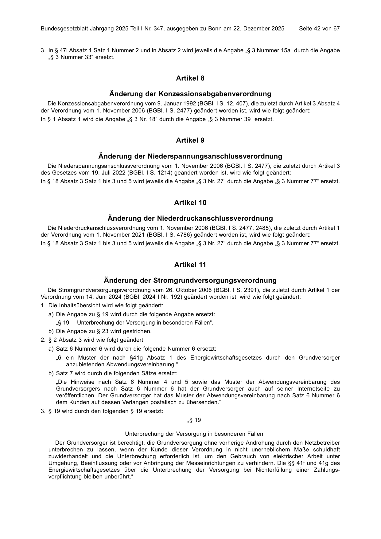 BGBl. 2025, Seite 42 — Originalseite als Abbildung