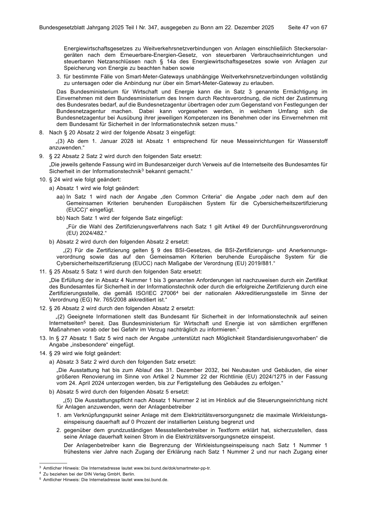 BGBl. 2025, Seite 47 — Originalseite als Abbildung