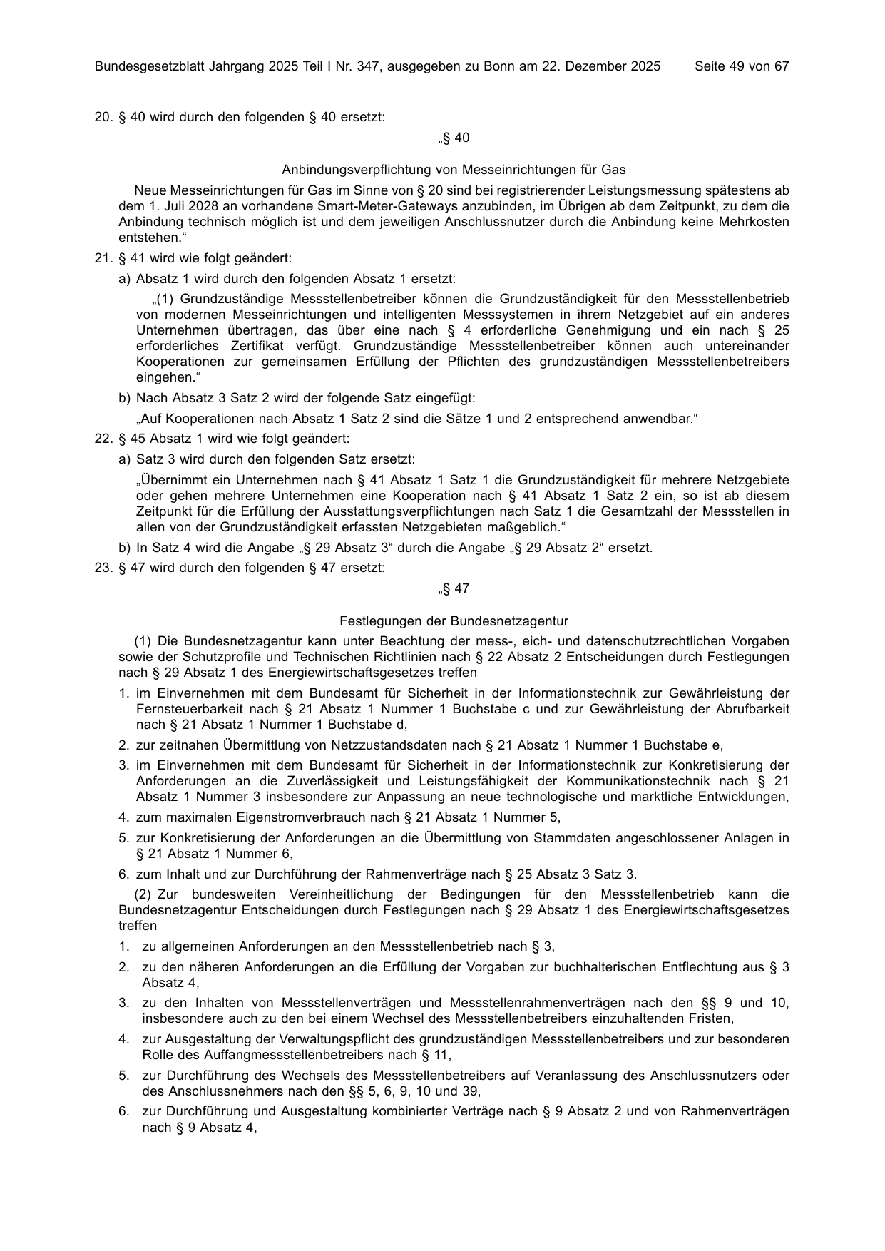 BGBl. 2025, Seite 49 — Originalseite als Abbildung