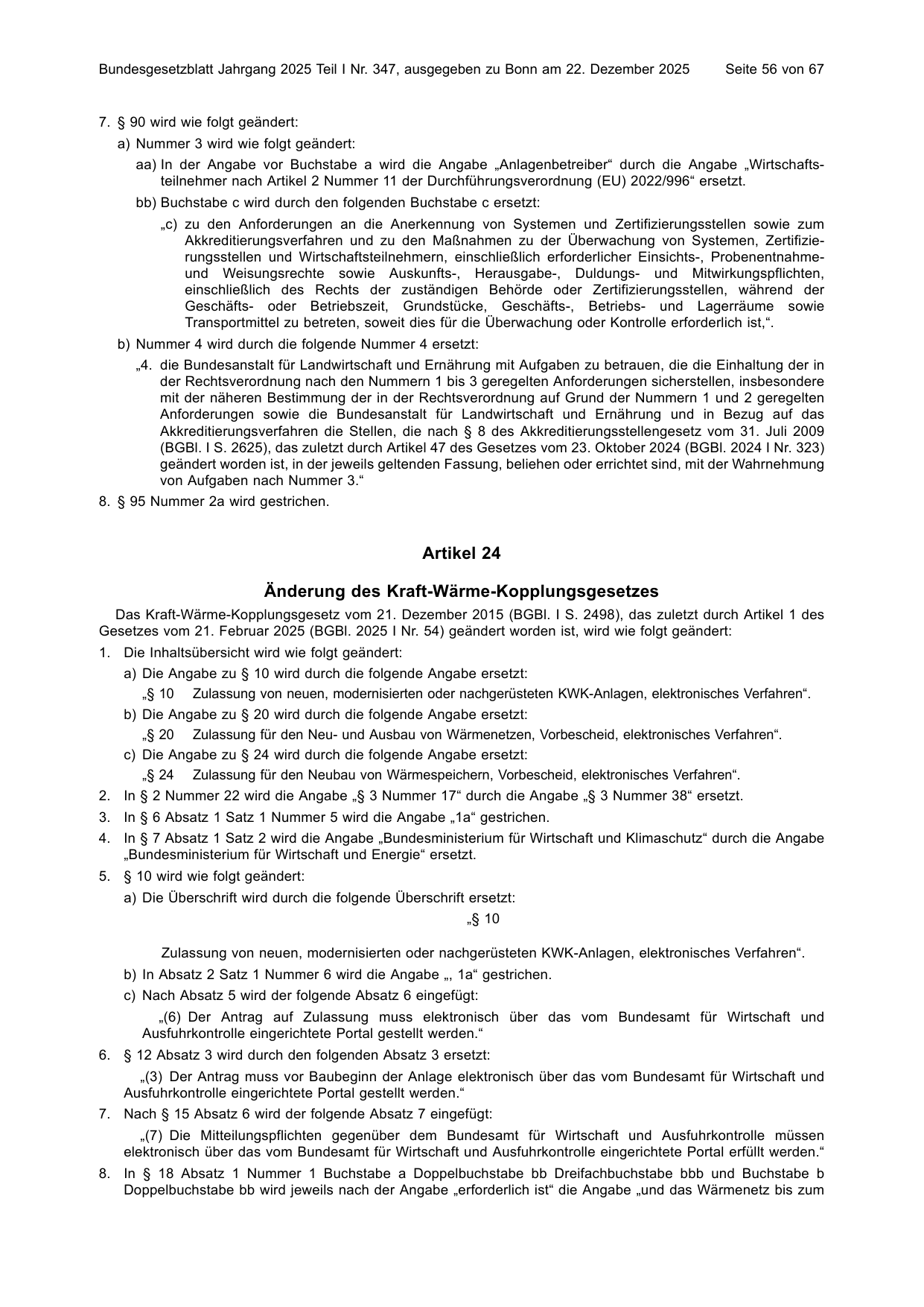 BGBl. 2025, Seite 56 — Originalseite als Abbildung