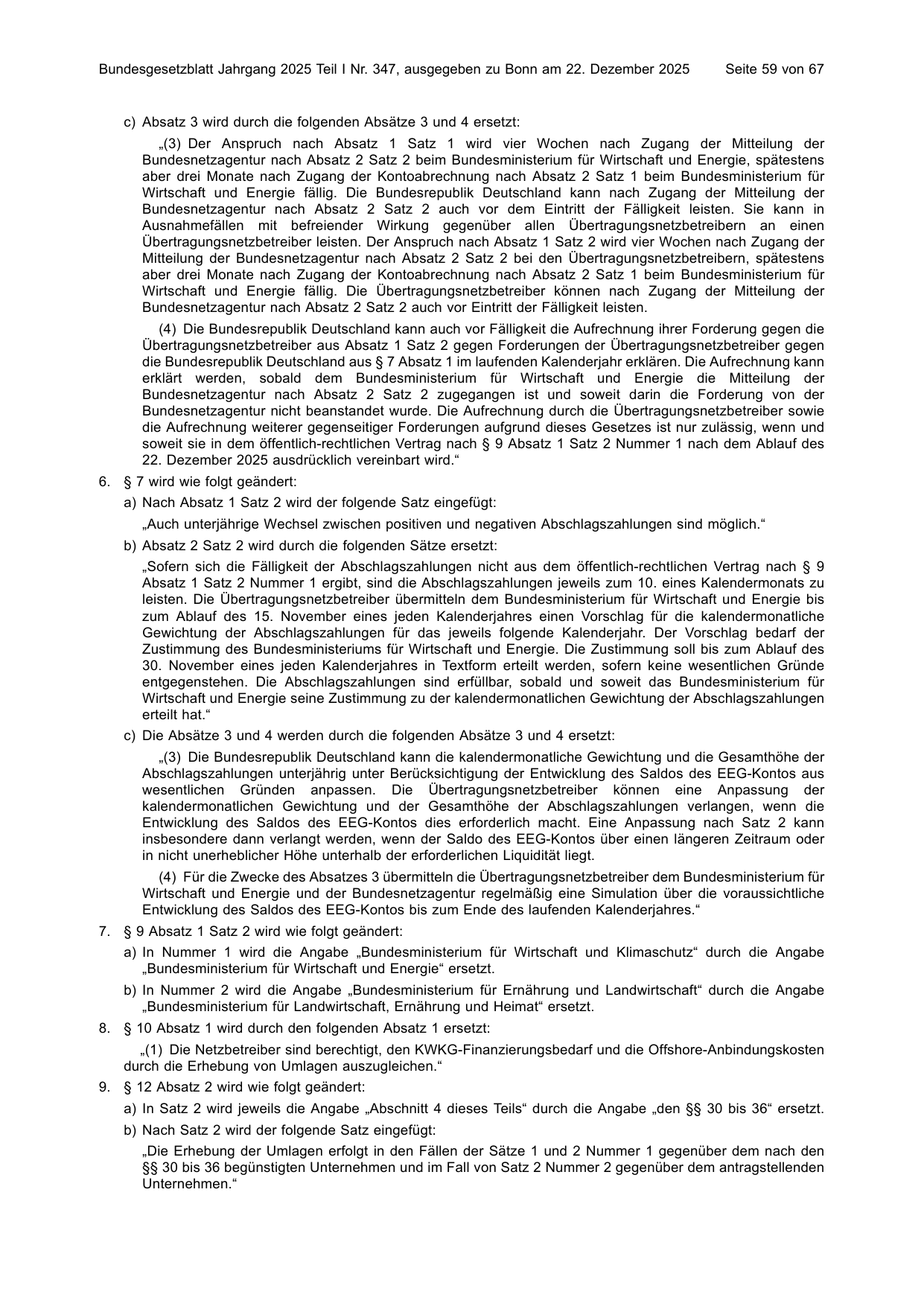 BGBl. 2025, Seite 59 — Originalseite als Abbildung