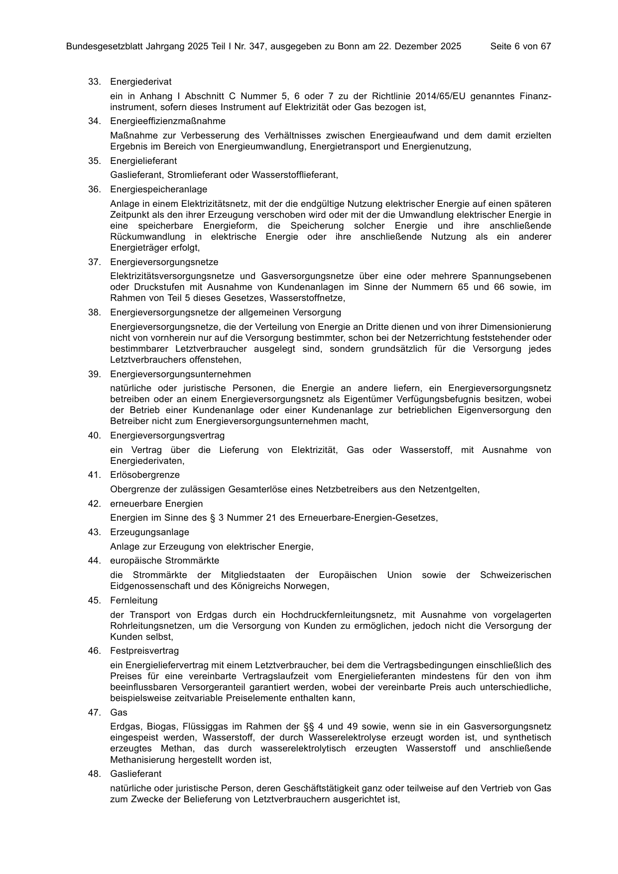 BGBl. 2025, Seite 6 — Originalseite als Abbildung