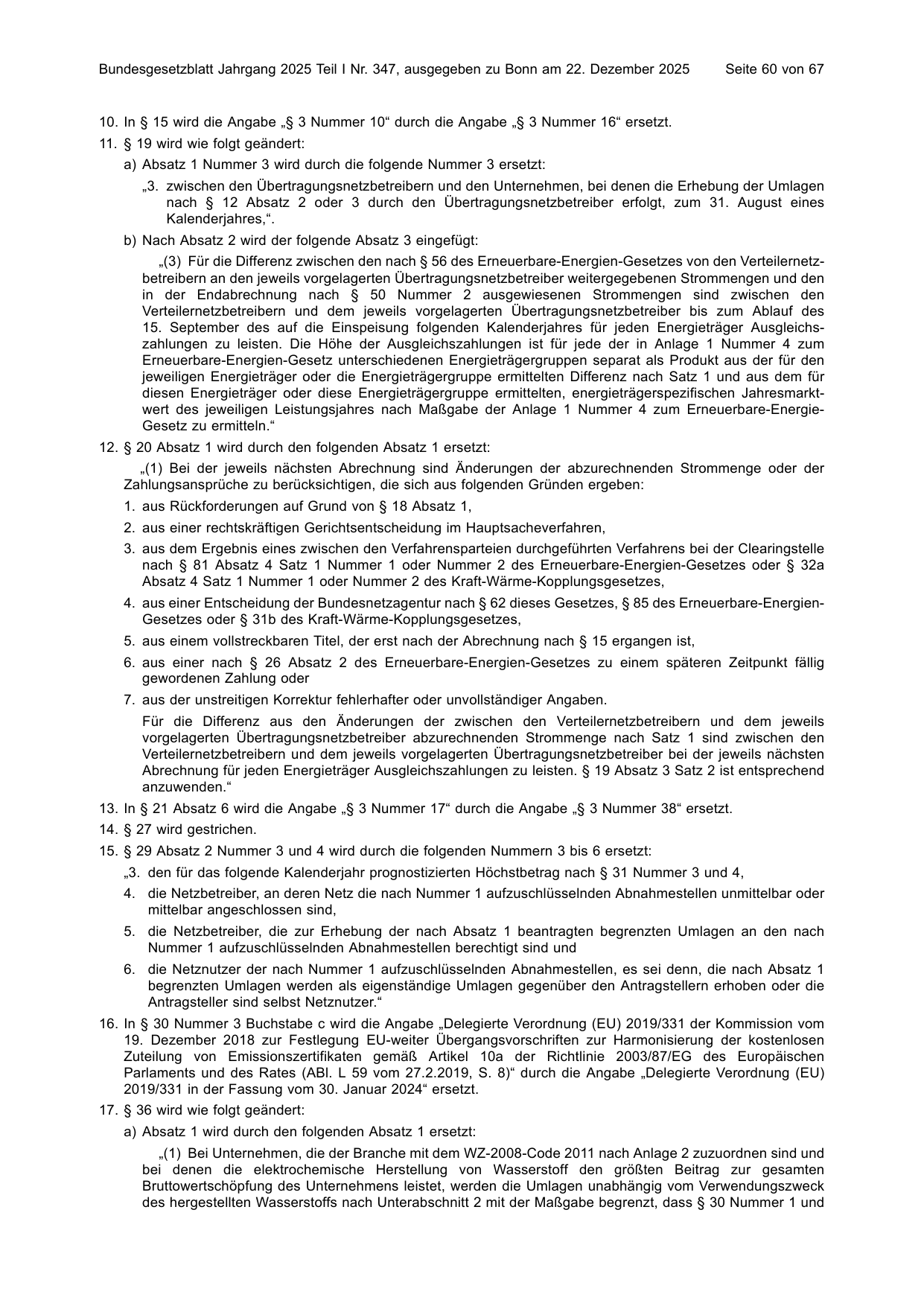BGBl. 2025, Seite 60 — Originalseite als Abbildung