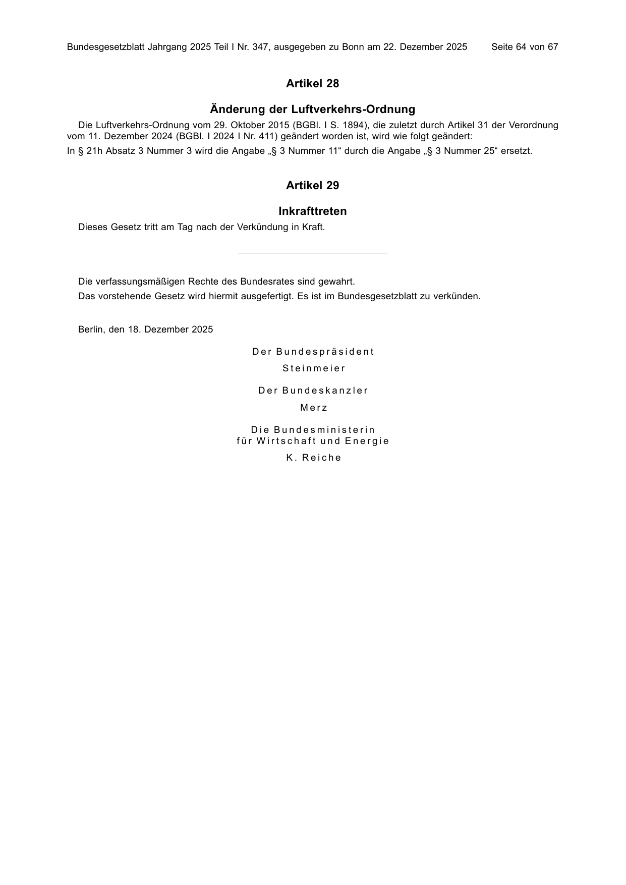 BGBl. 2025, Seite 64 — Originalseite als Abbildung