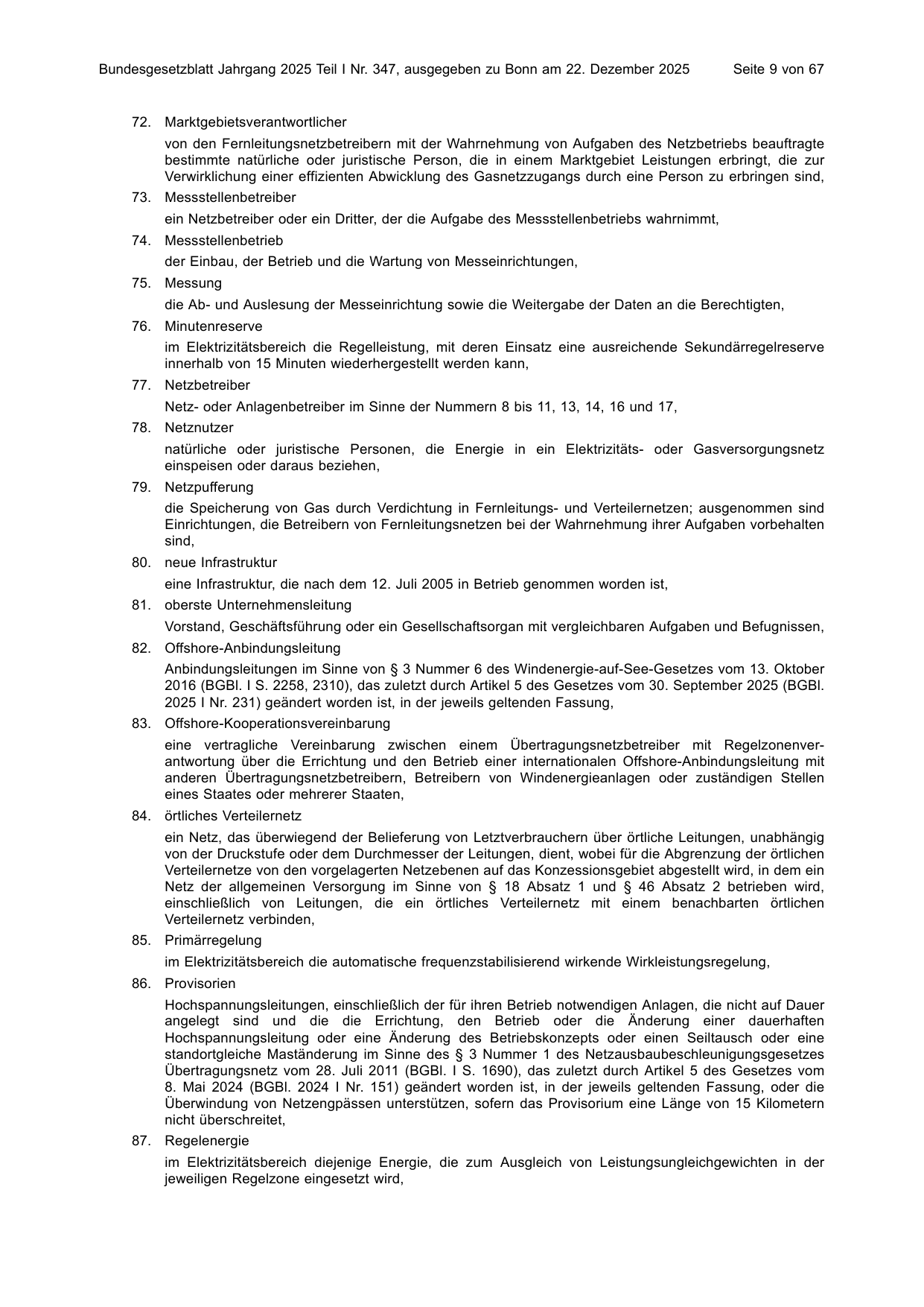 BGBl. 2025, Seite 9 — Originalseite als Abbildung