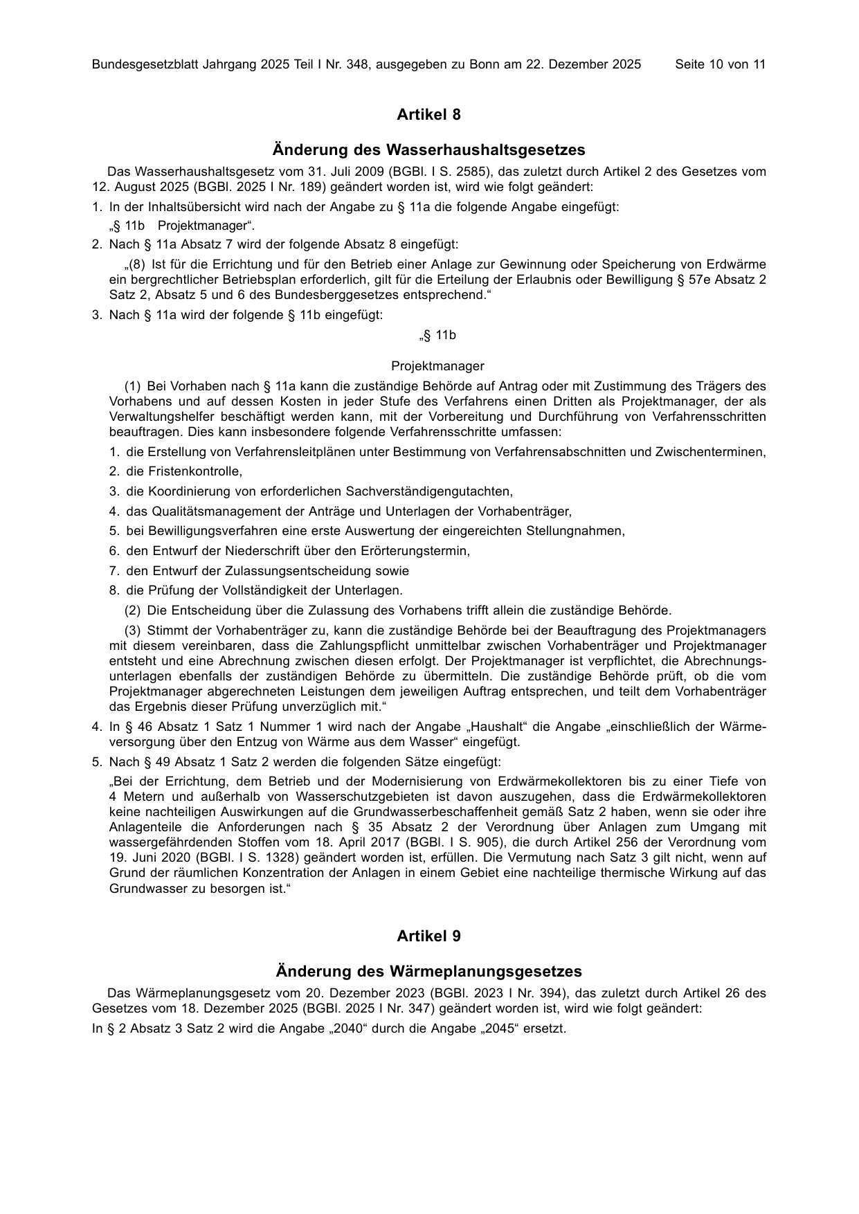BGBl. 2025, Seite 10 — Originalseite als Abbildung